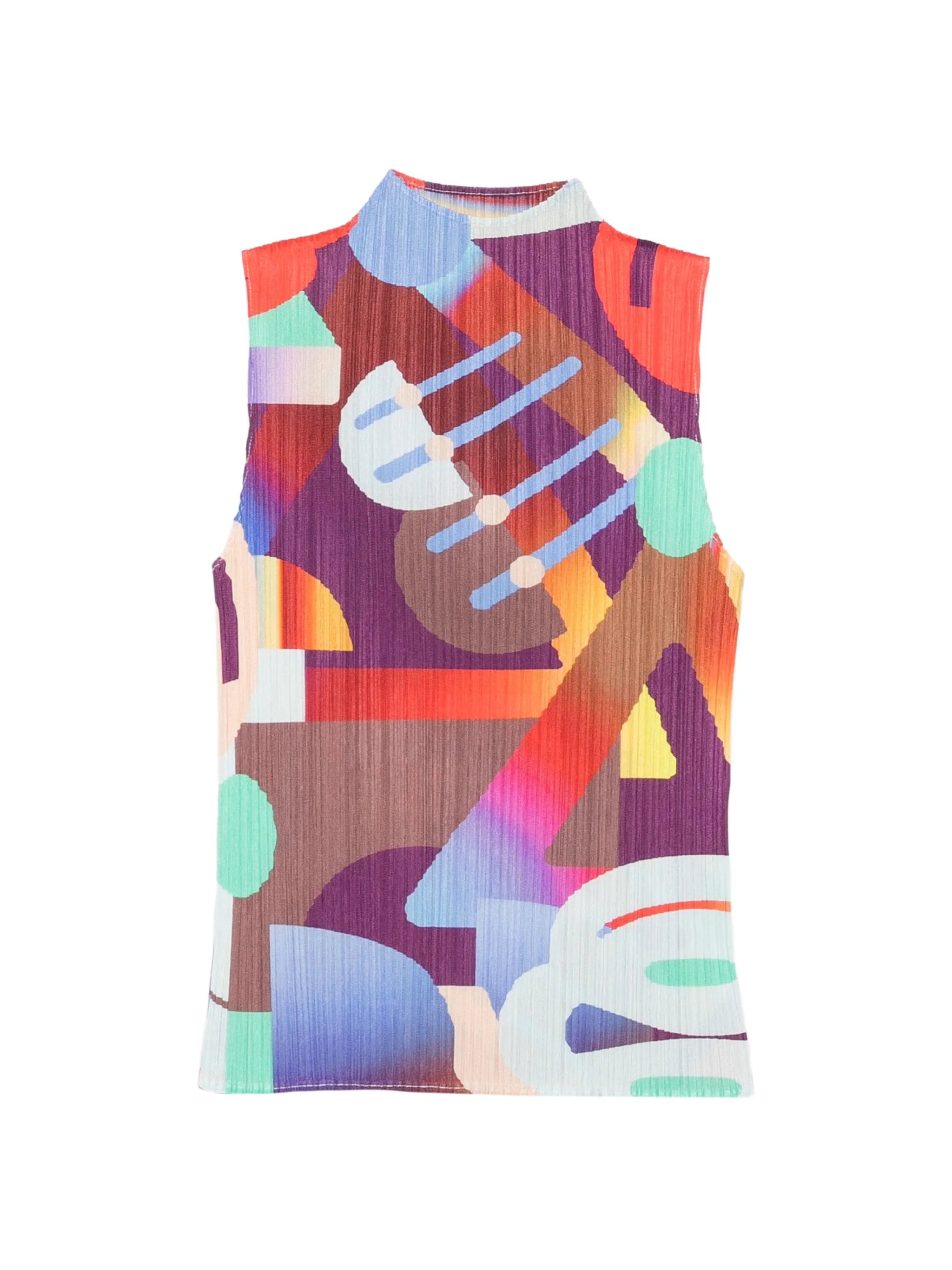 Pleats Please Issey Miyake Pleats Please abstract - print T - shirt