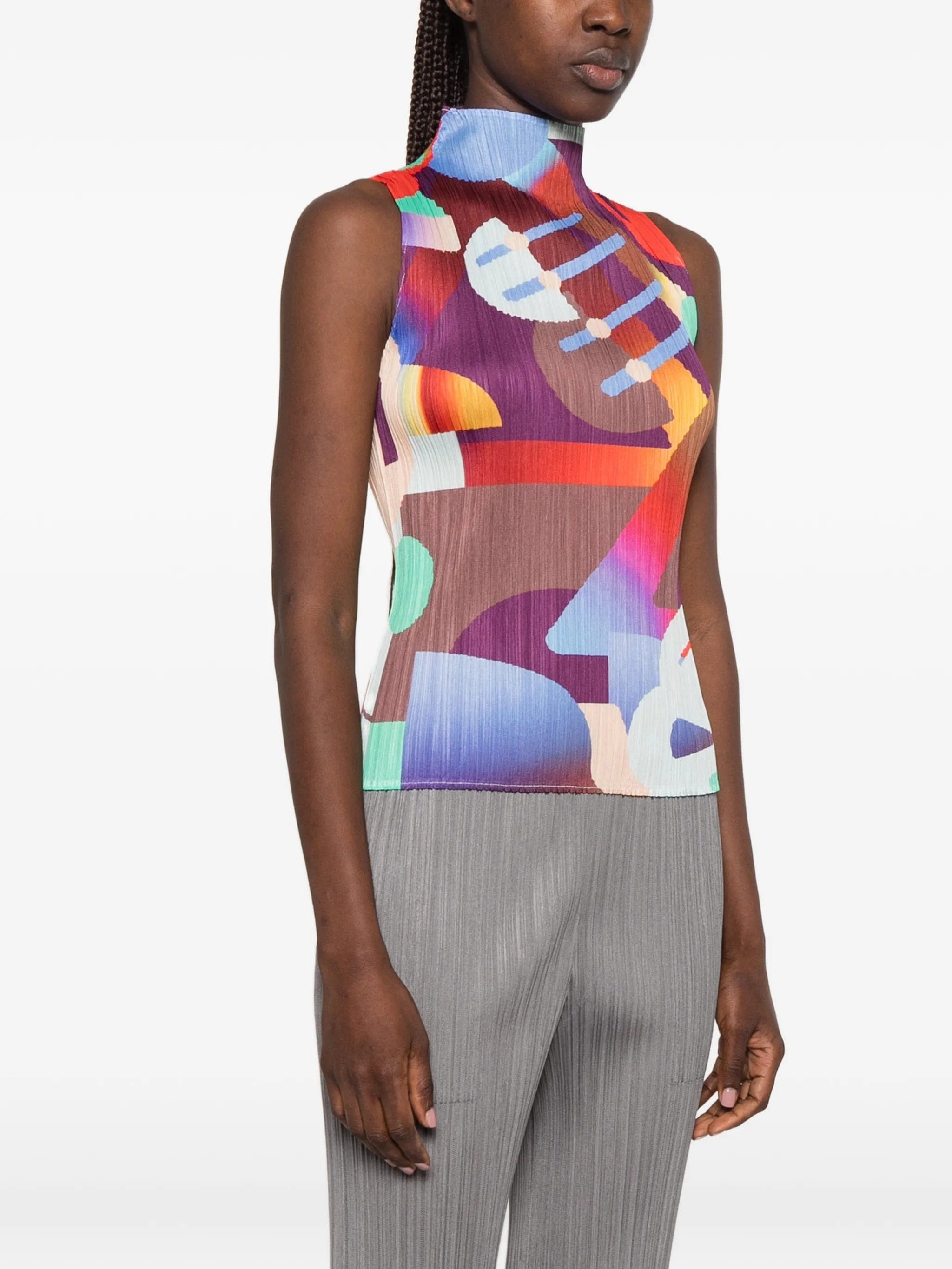 Pleats Please Issey Miyake Pleats Please abstract - print T - shirt
