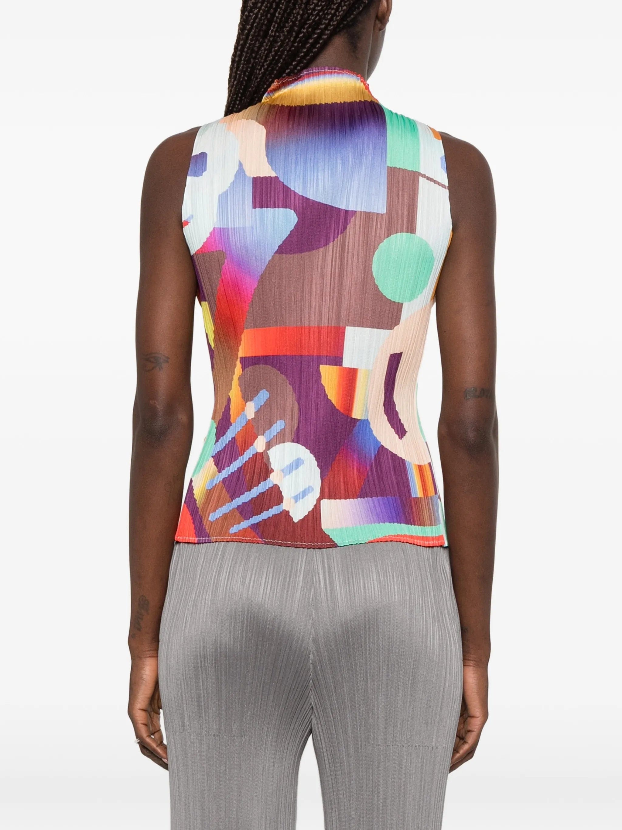 Pleats Please Issey Miyake Pleats Please abstract - print T - shirt