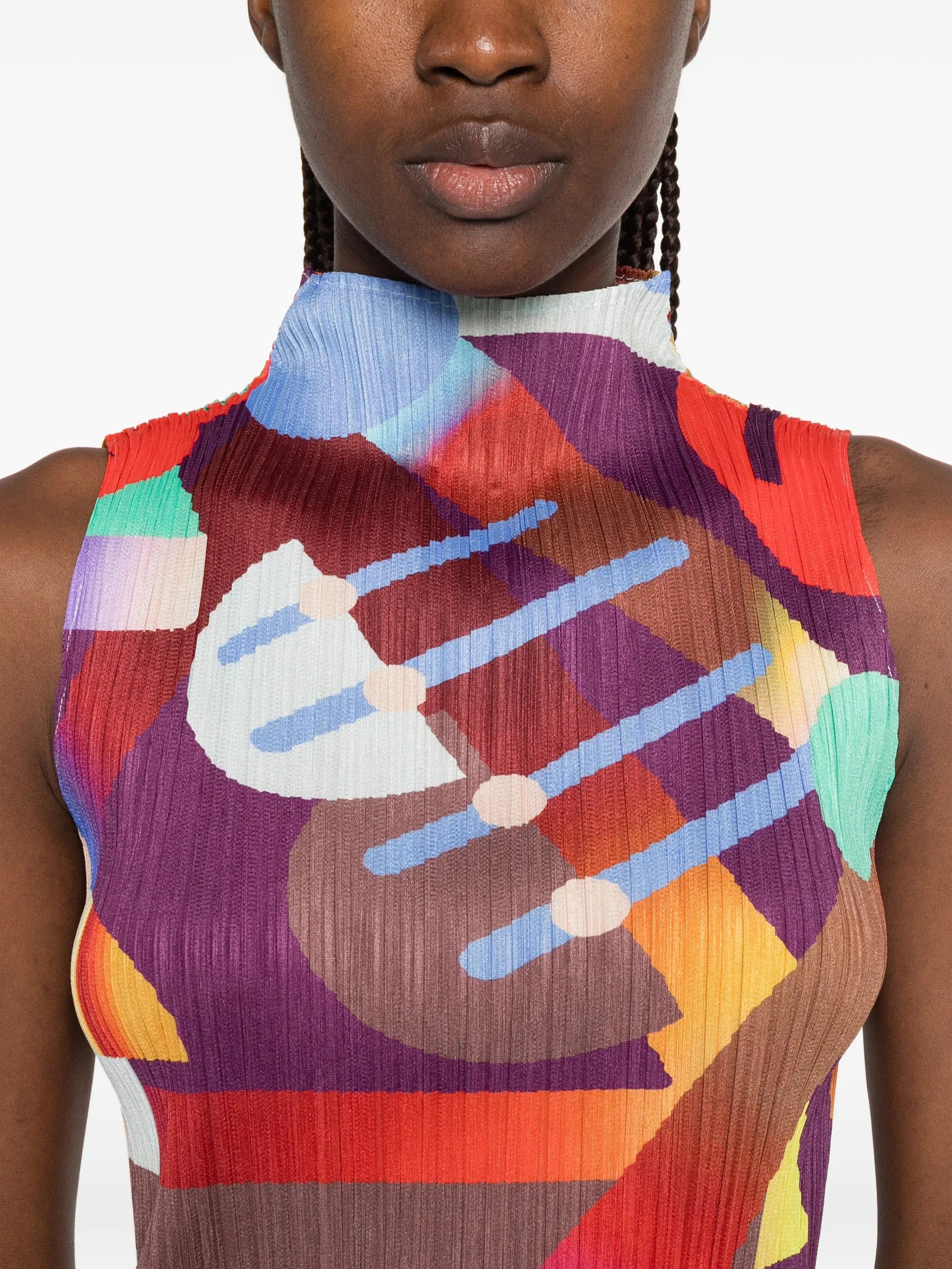 Pleats Please Issey Miyake Pleats Please abstract - print T - shirt