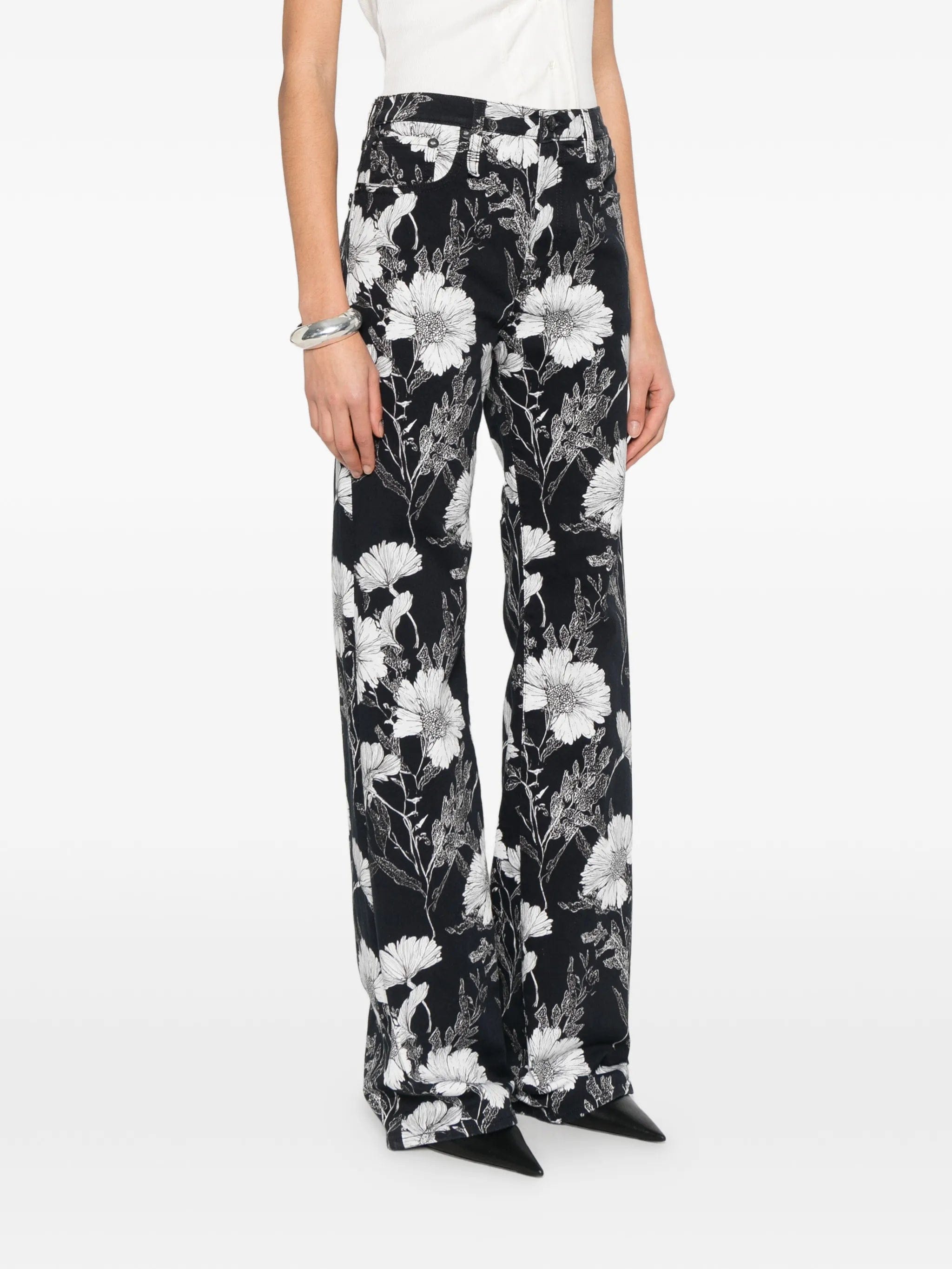 R13 Jane flower - print jeans