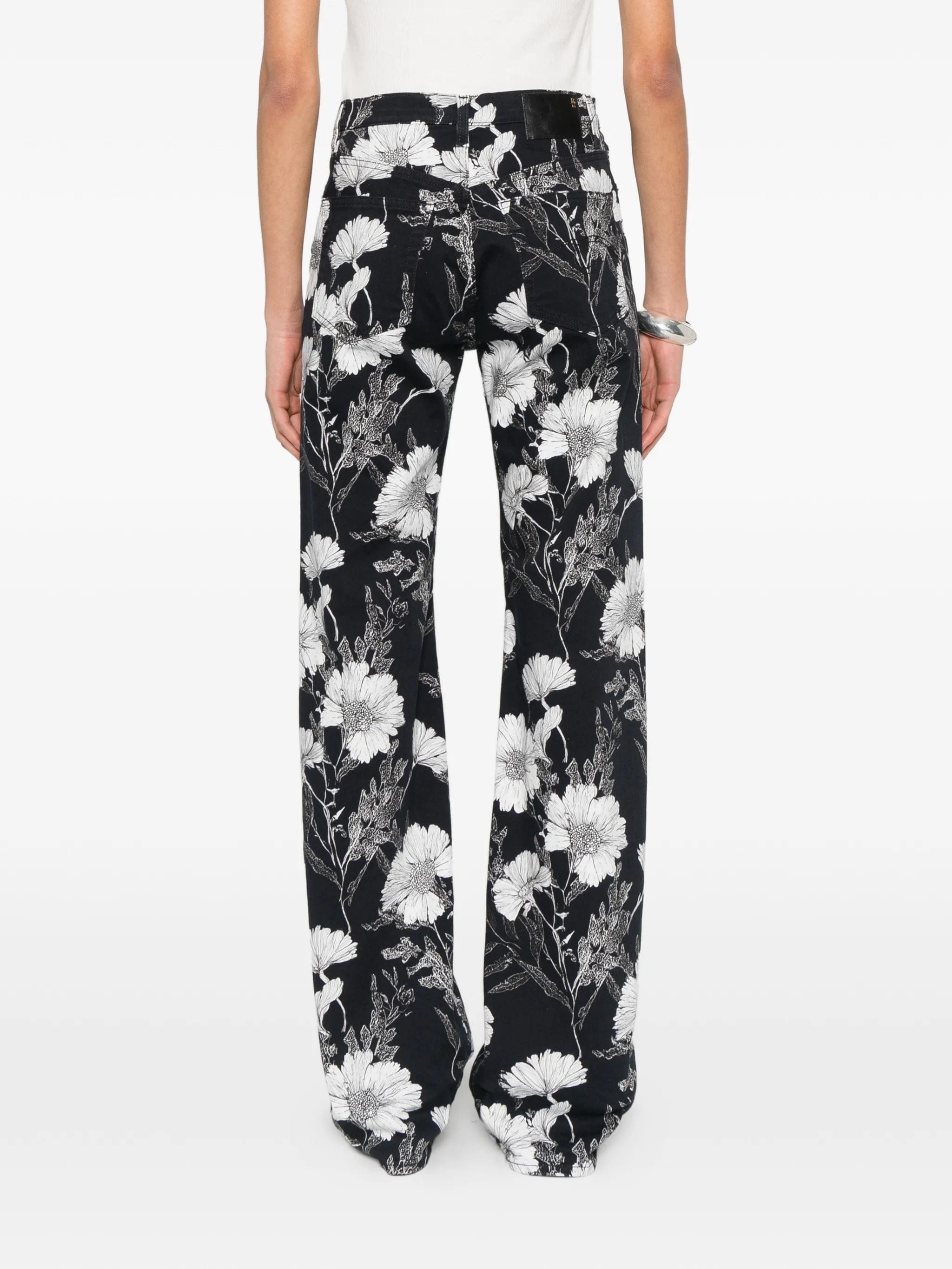 R13 Jane flower - print jeans