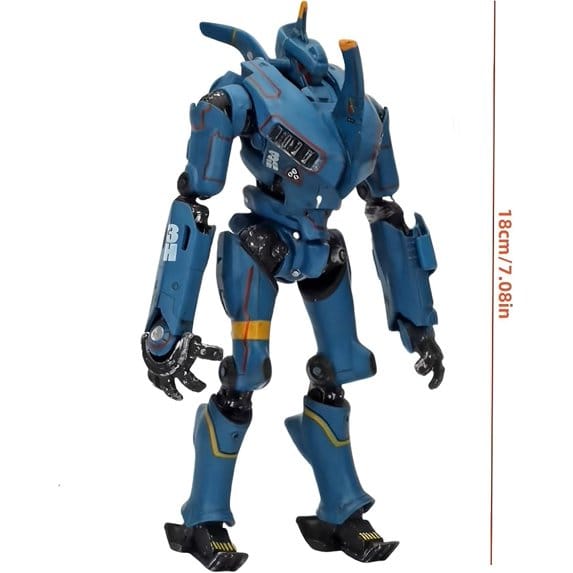 JAEGER Pacific Rim Romeo Blue Jaeger Action Figure – 7.16" PVC & ABS Collectible Mecha Model with Movable Joints