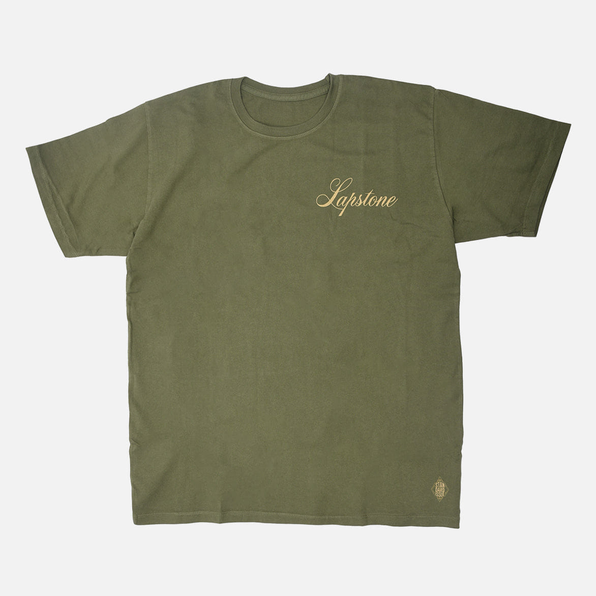 Lapstone & Hammer STANDARD ISSUE FOR LAPSTONE T-Shirt - OLIVE / CREAM