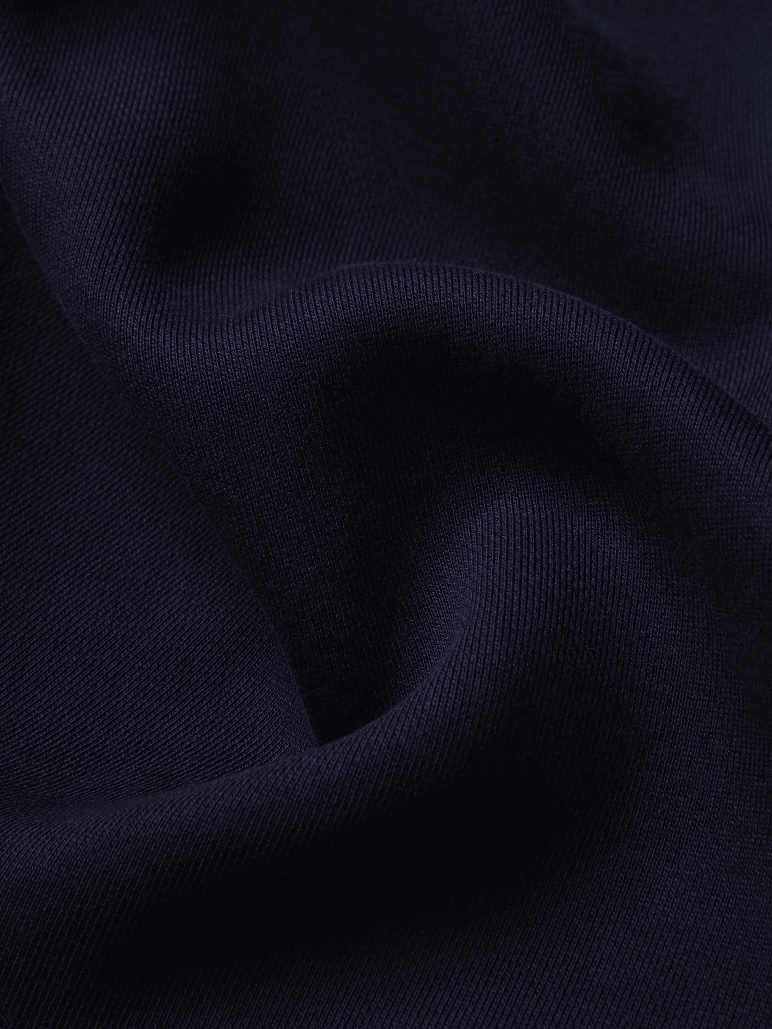 Prior Archives Prior Embroidery Logo Oversized Cropped Hoodie Midnight Navy