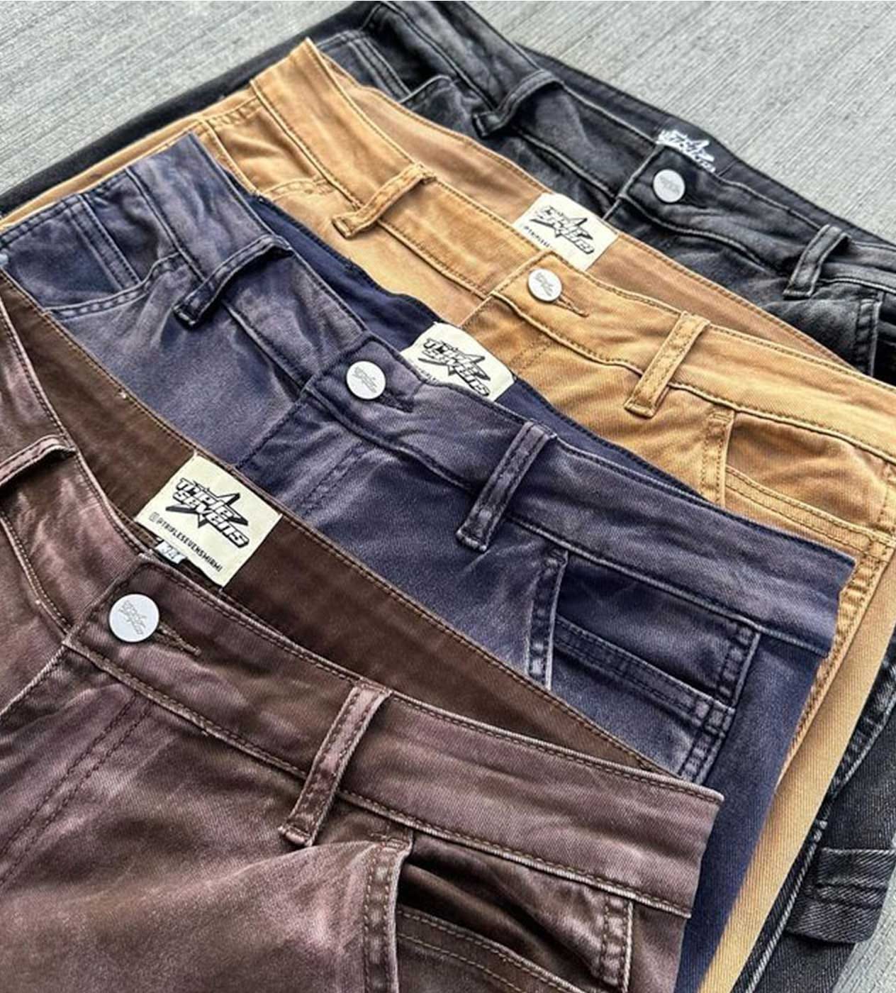 Triple Sevens Flared Denim Navy