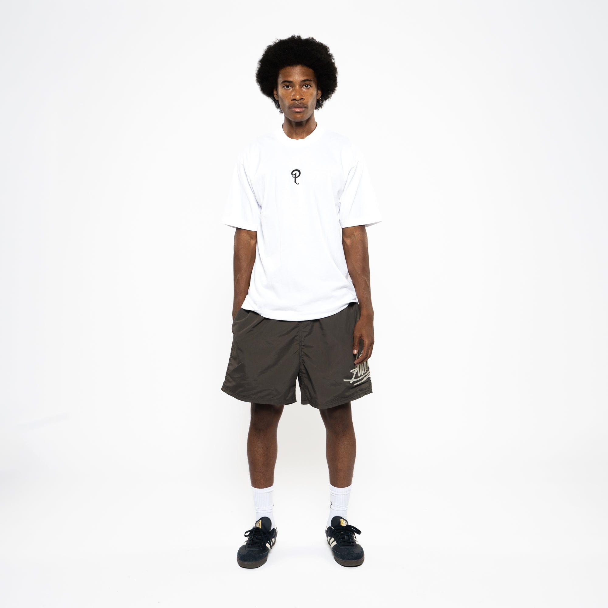 WHITE* Politics Center P Logo T-Shirt - White