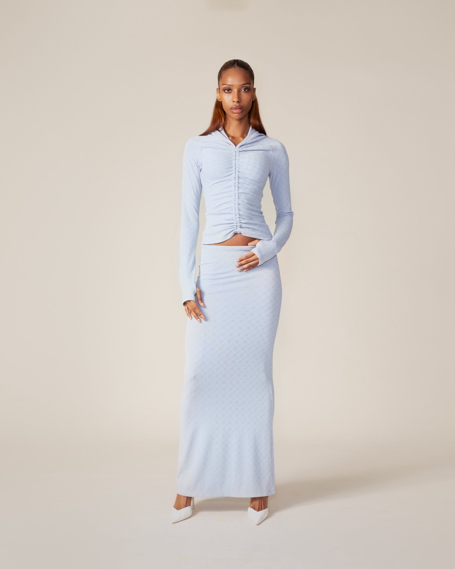 Monogram Subdued Blue Monogram Maxi Skirt