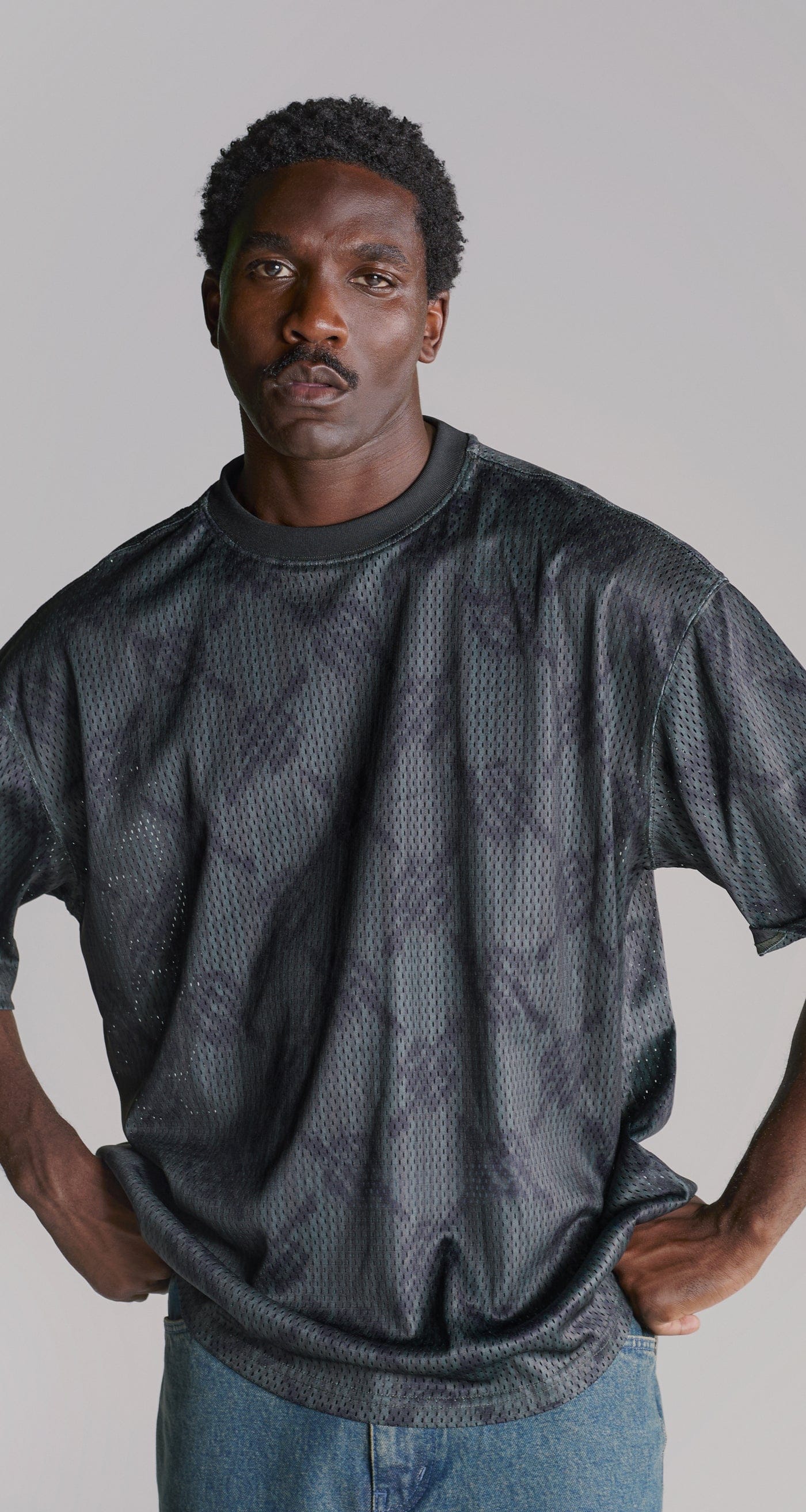 Daily Paper Rosin Green Matchstick Mesh T - Shirt