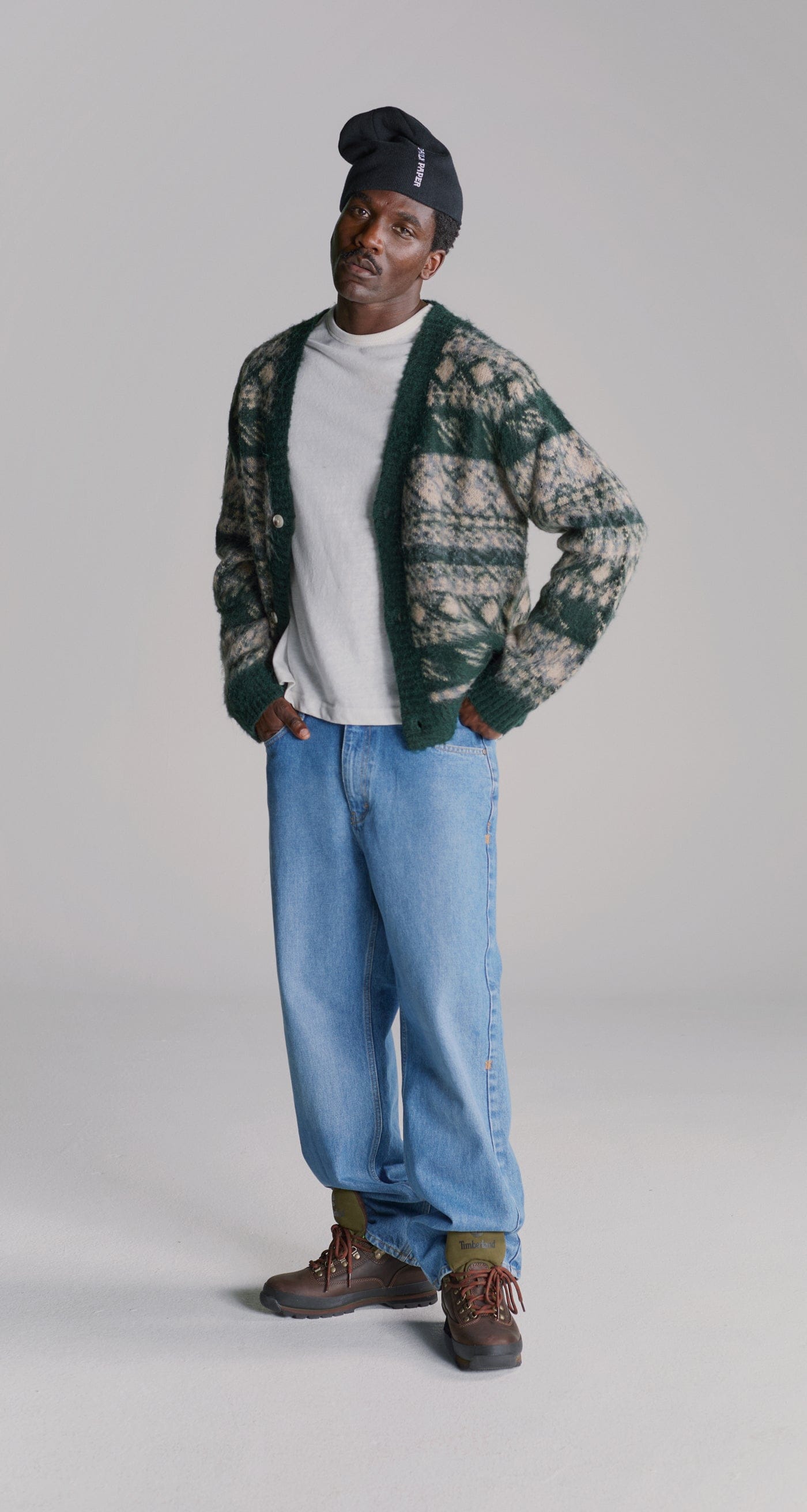 Daily Paper Multi Colored Pattern Check Cardigan