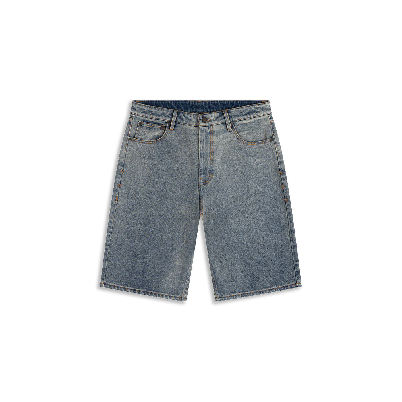 Daily Paper Denim Compact Shield Embroidery Denim Shorts