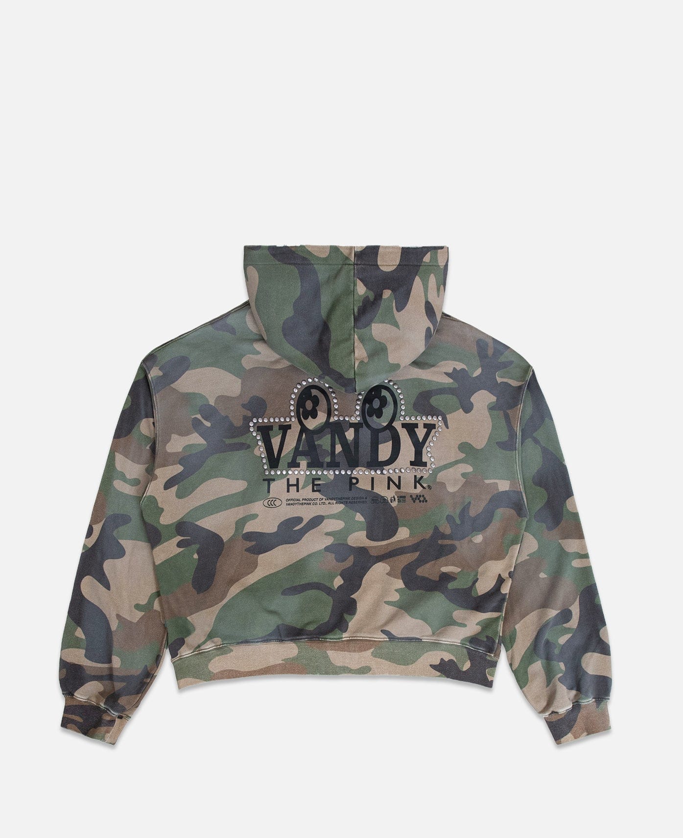 Vandy The Pink Studded Zip Up (Camo)