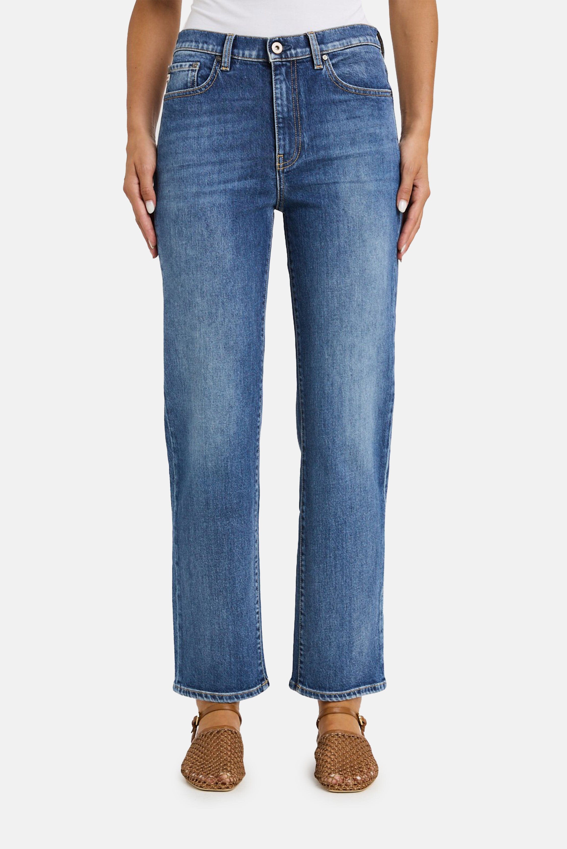 AG DENIM BRINLEY MID - RISE STRAIGHT
