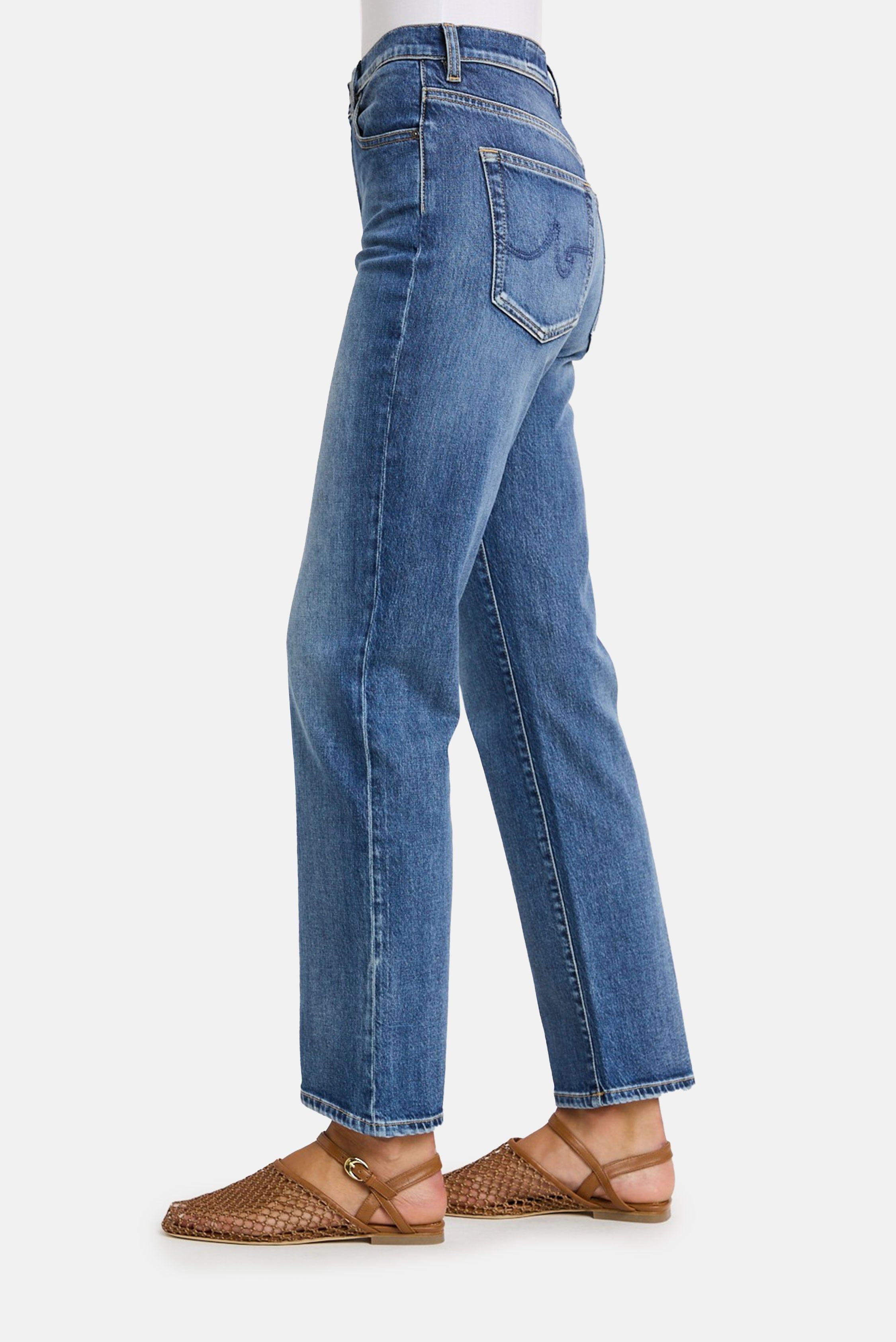 AG DENIM BRINLEY MID - RISE STRAIGHT