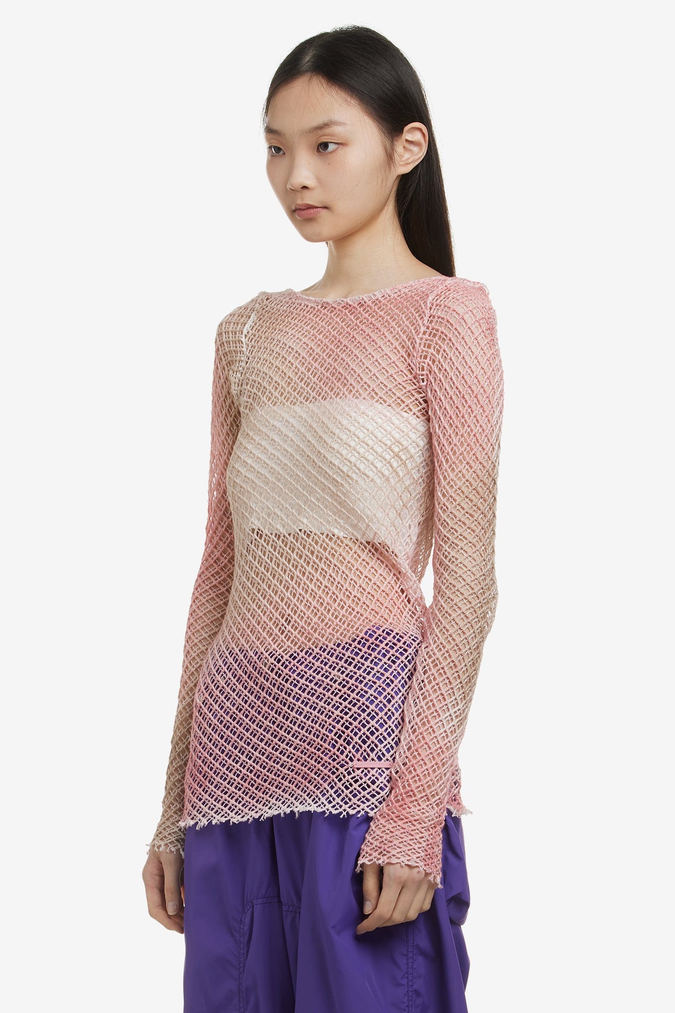 OPEN YY OMBRE MESH TOP