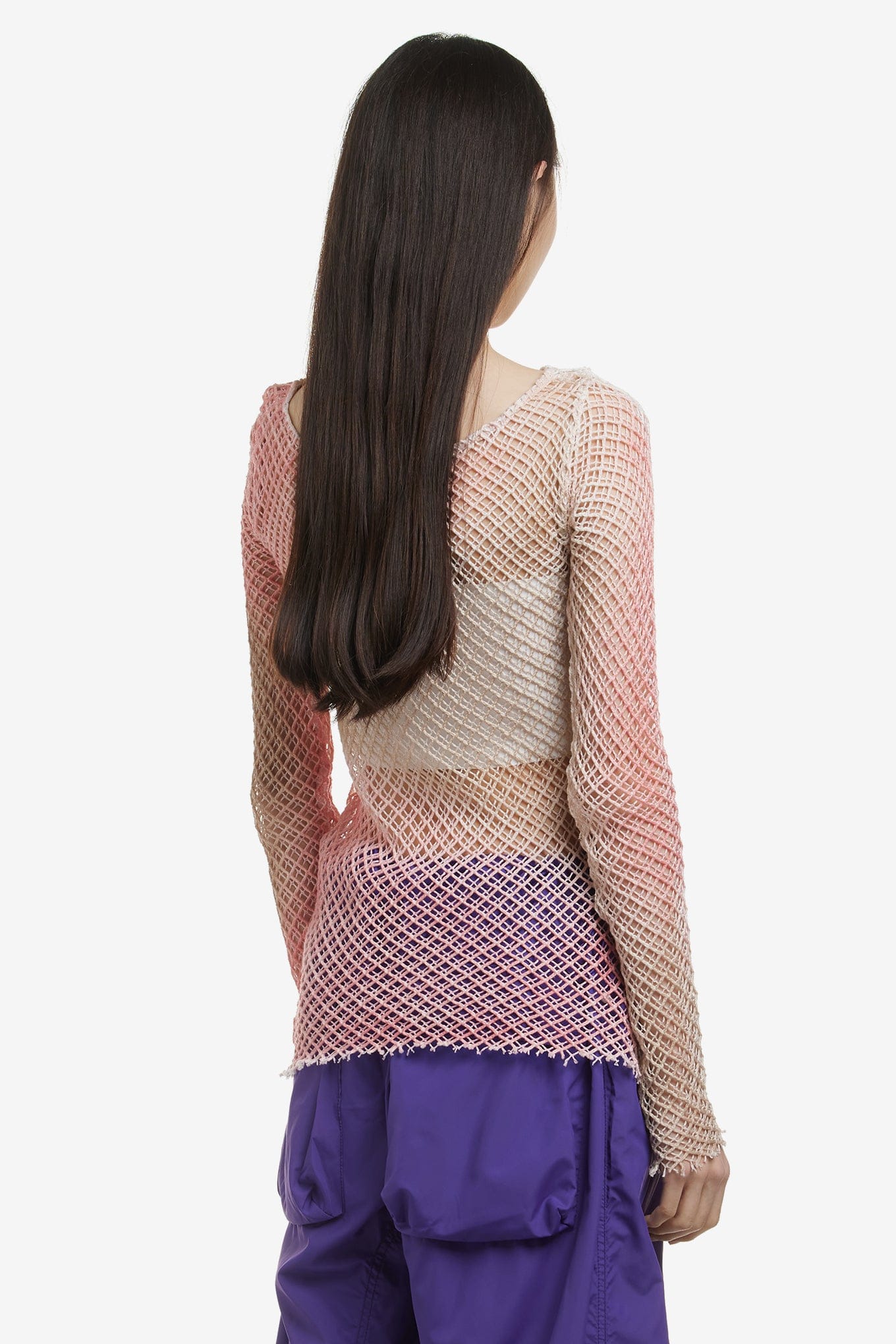 OPEN YY OMBRE MESH TOP