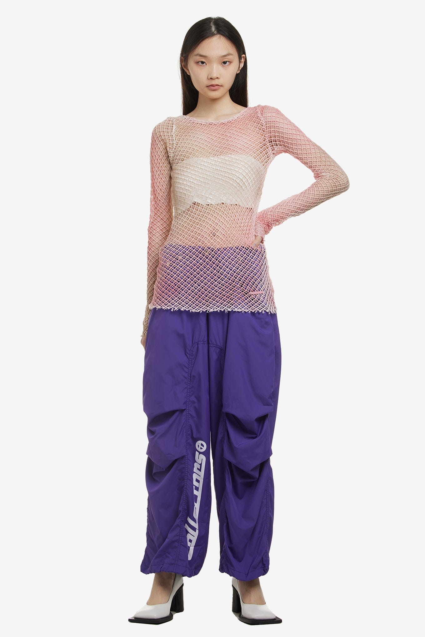 OPEN YY OMBRE MESH TOP