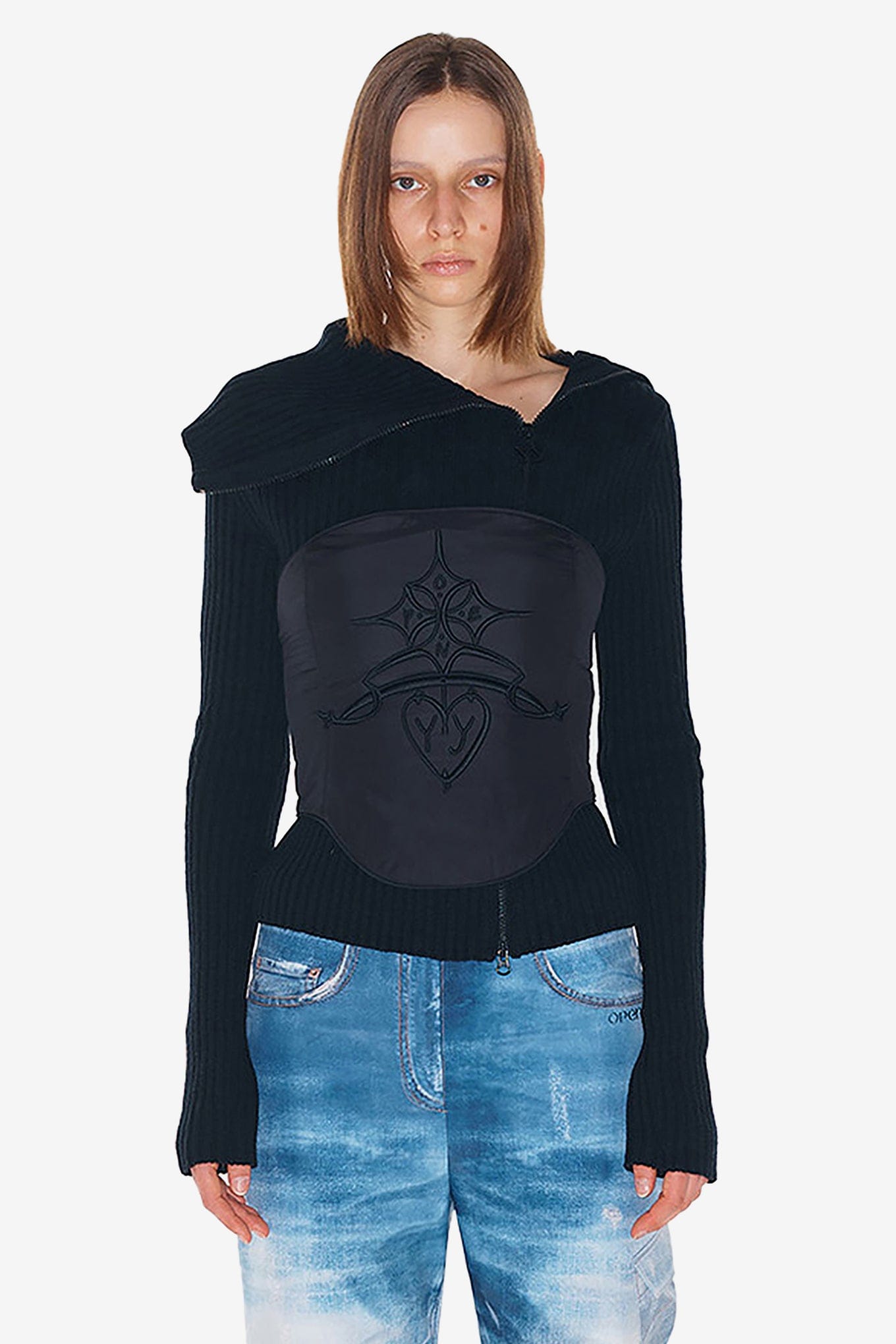 OPEN YY PADDED EMBLEM BUSTIER