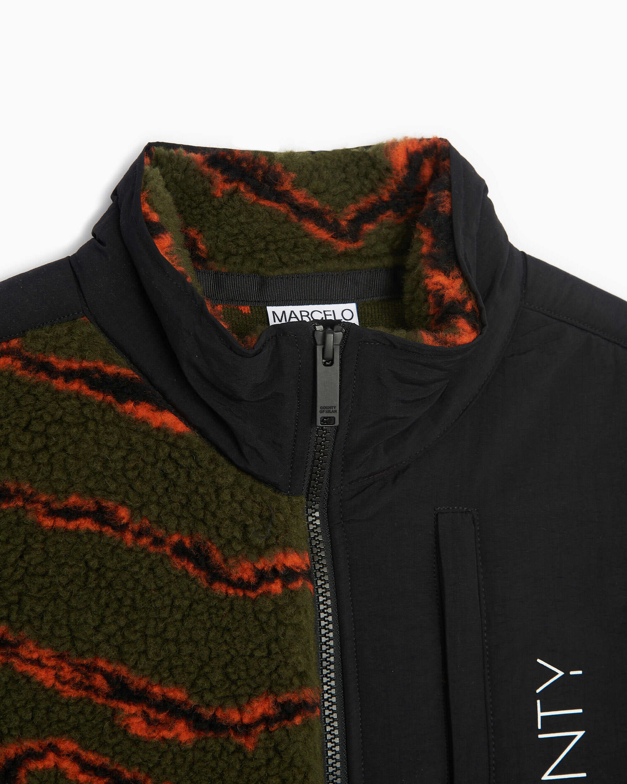 Marcelo Burlon Chaleco Marcelo Burlon All Over Camou Pile Zip Men's Vest para hombre