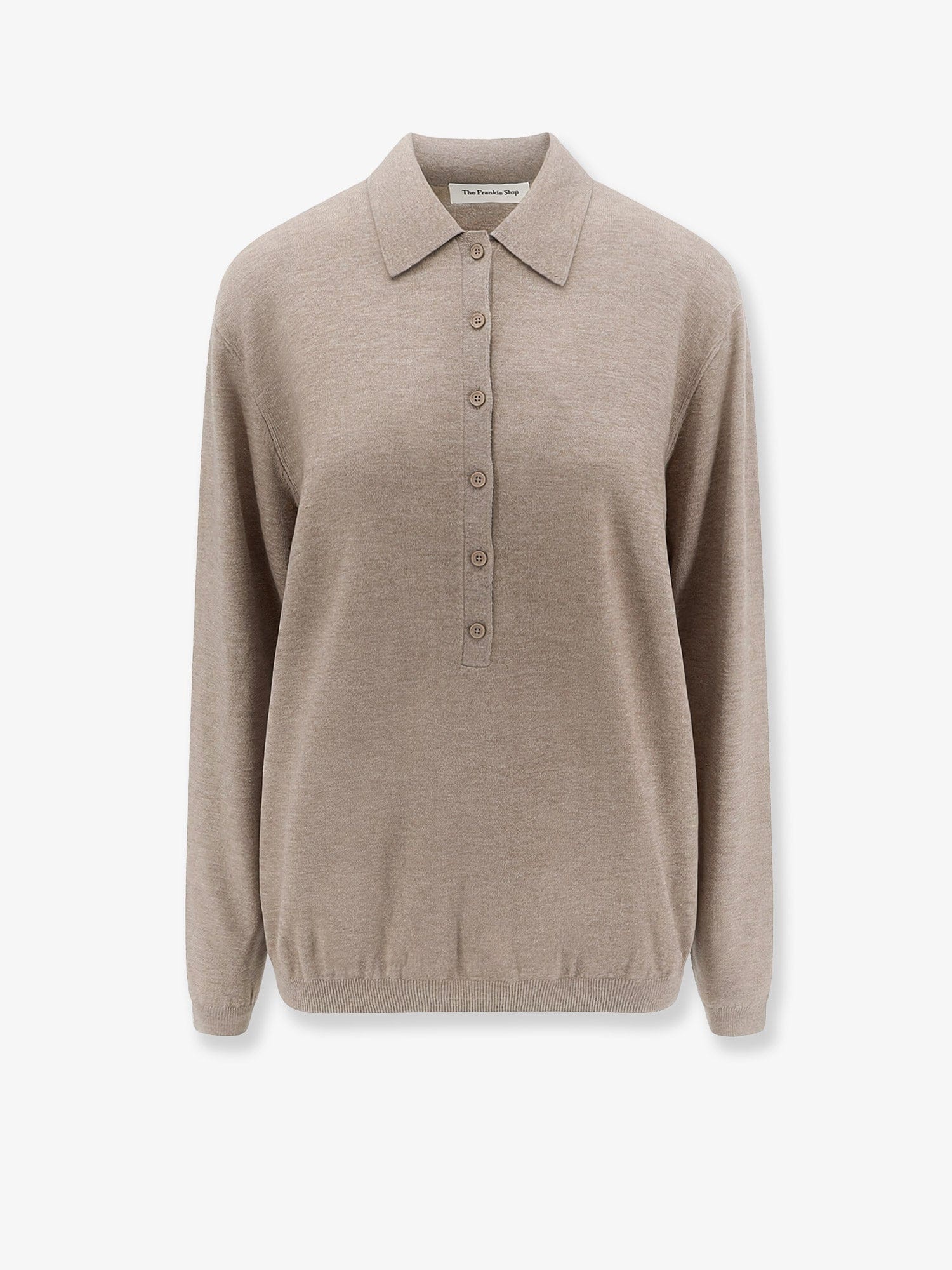 THE Frankie SHOP Tala wool blend polo shirt