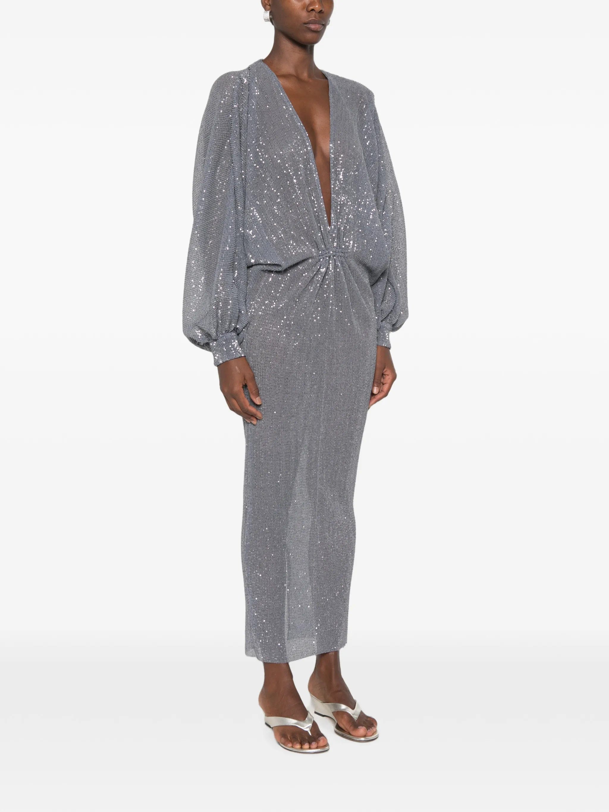 L'IDÉE Experimental sequin - embellished maxi dress