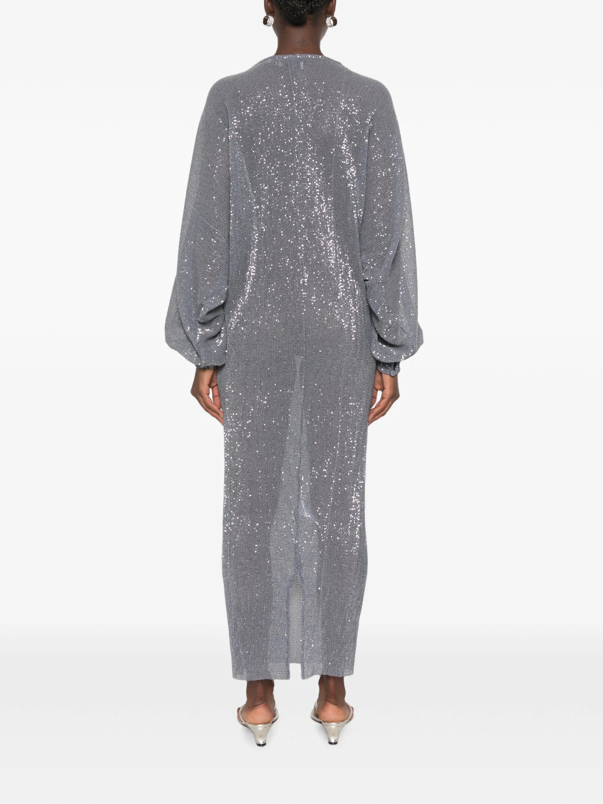 L'IDÉE Experimental sequin - embellished maxi dress