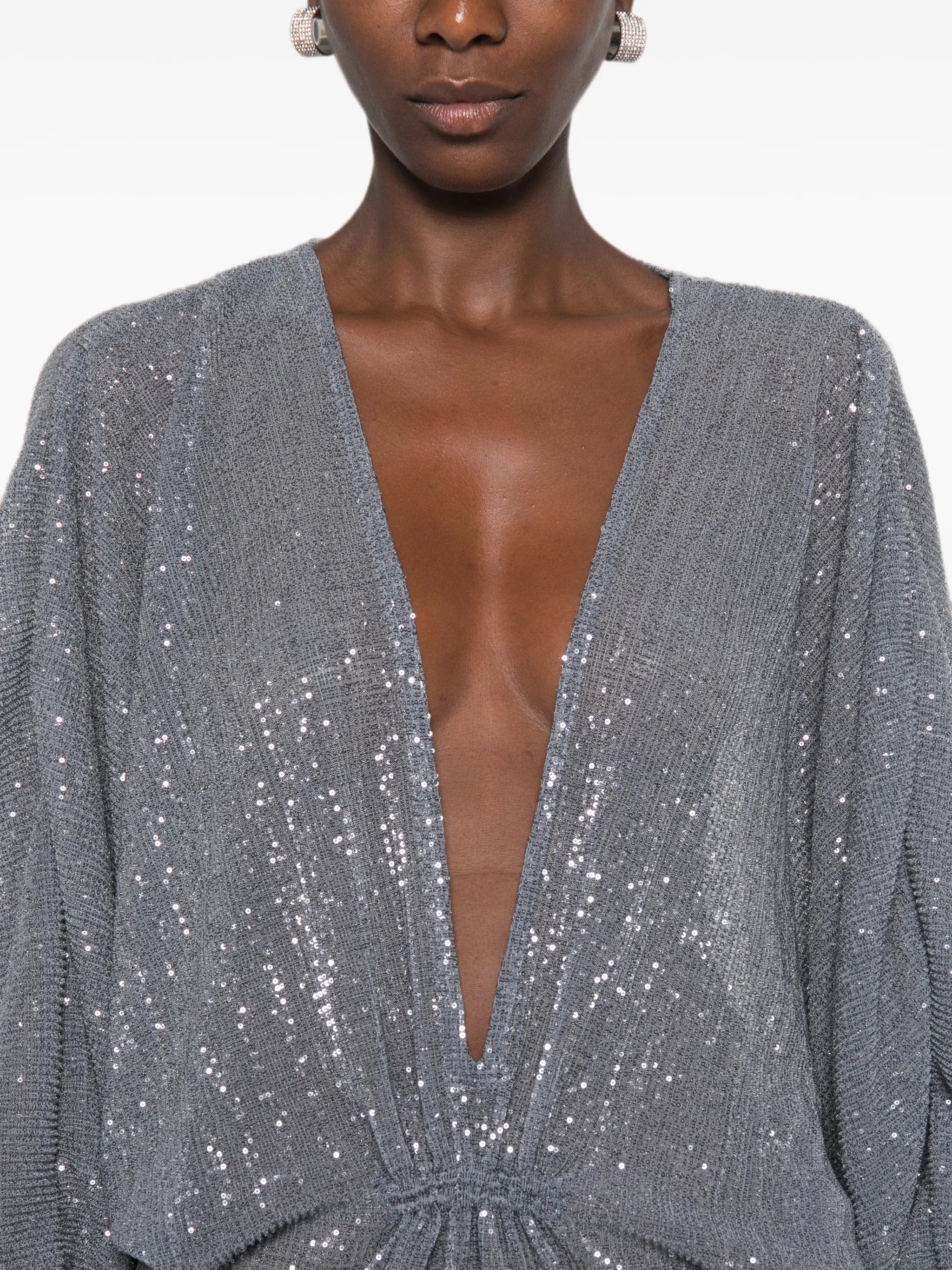 L'IDÉE Experimental sequin - embellished maxi dress