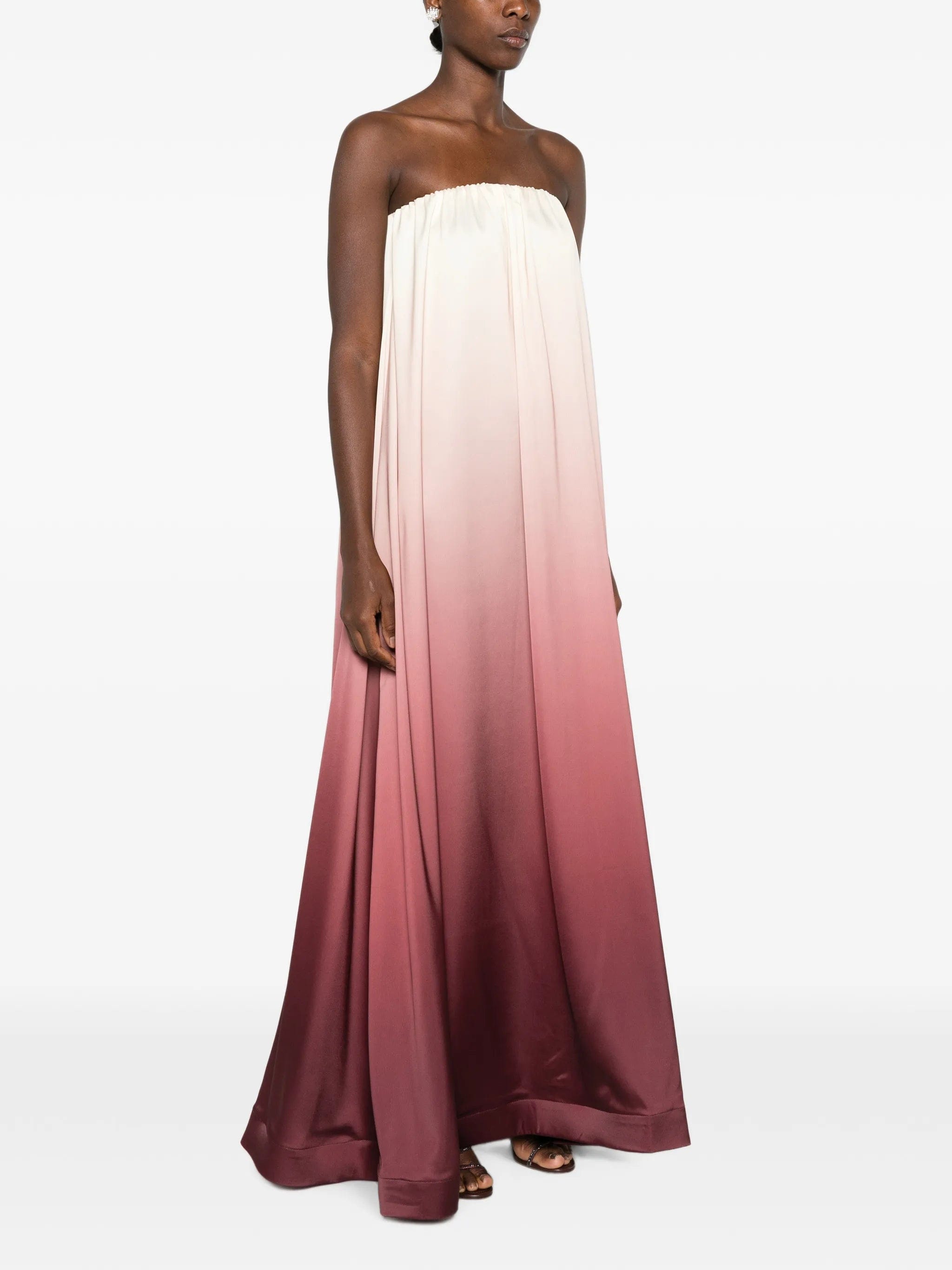 L'IDÉE Costiera strapless ombré - effect maxi dress
