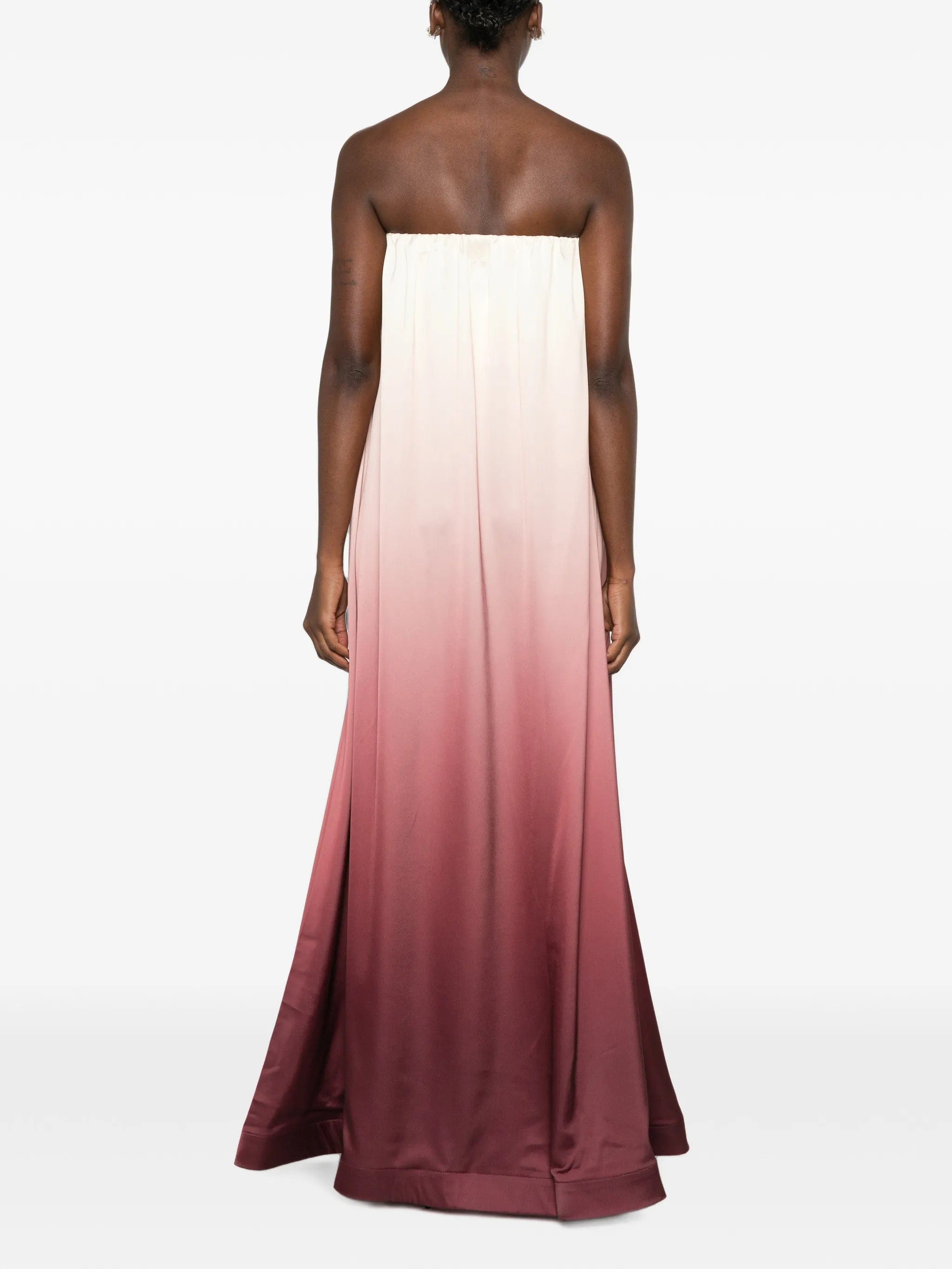 L'IDÉE Costiera strapless ombré - effect maxi dress