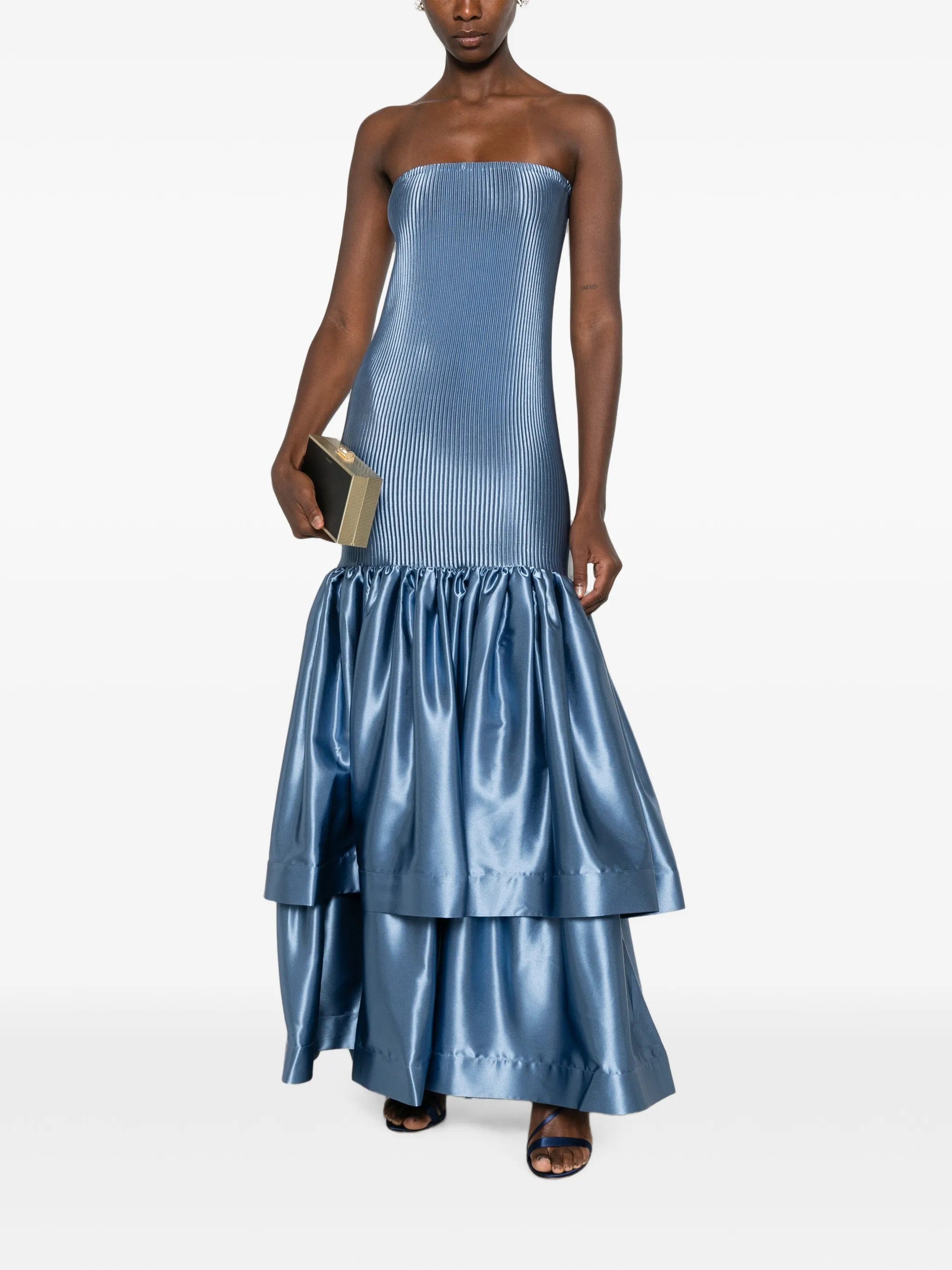 L'IDÉE Elevate pleated tiered maxi dress