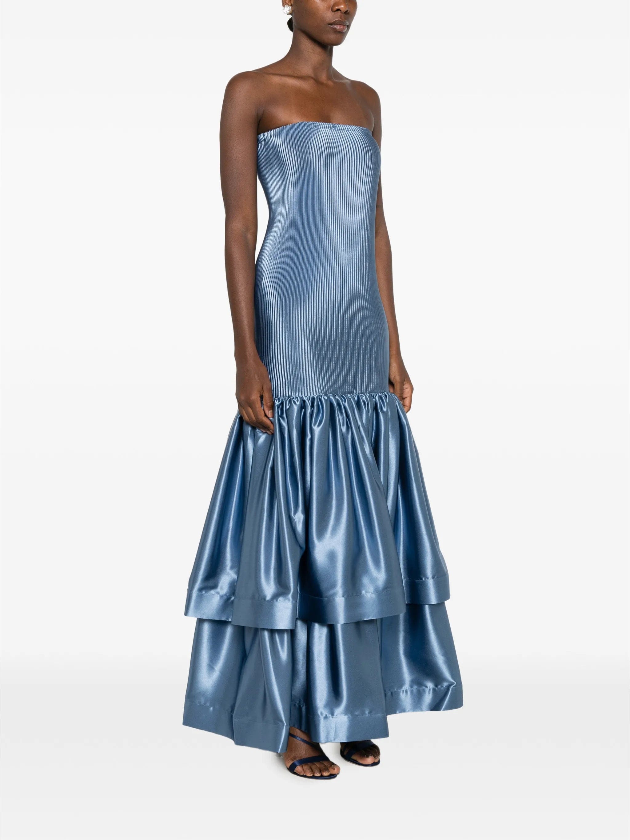 L'IDÉE Elevate pleated tiered maxi dress