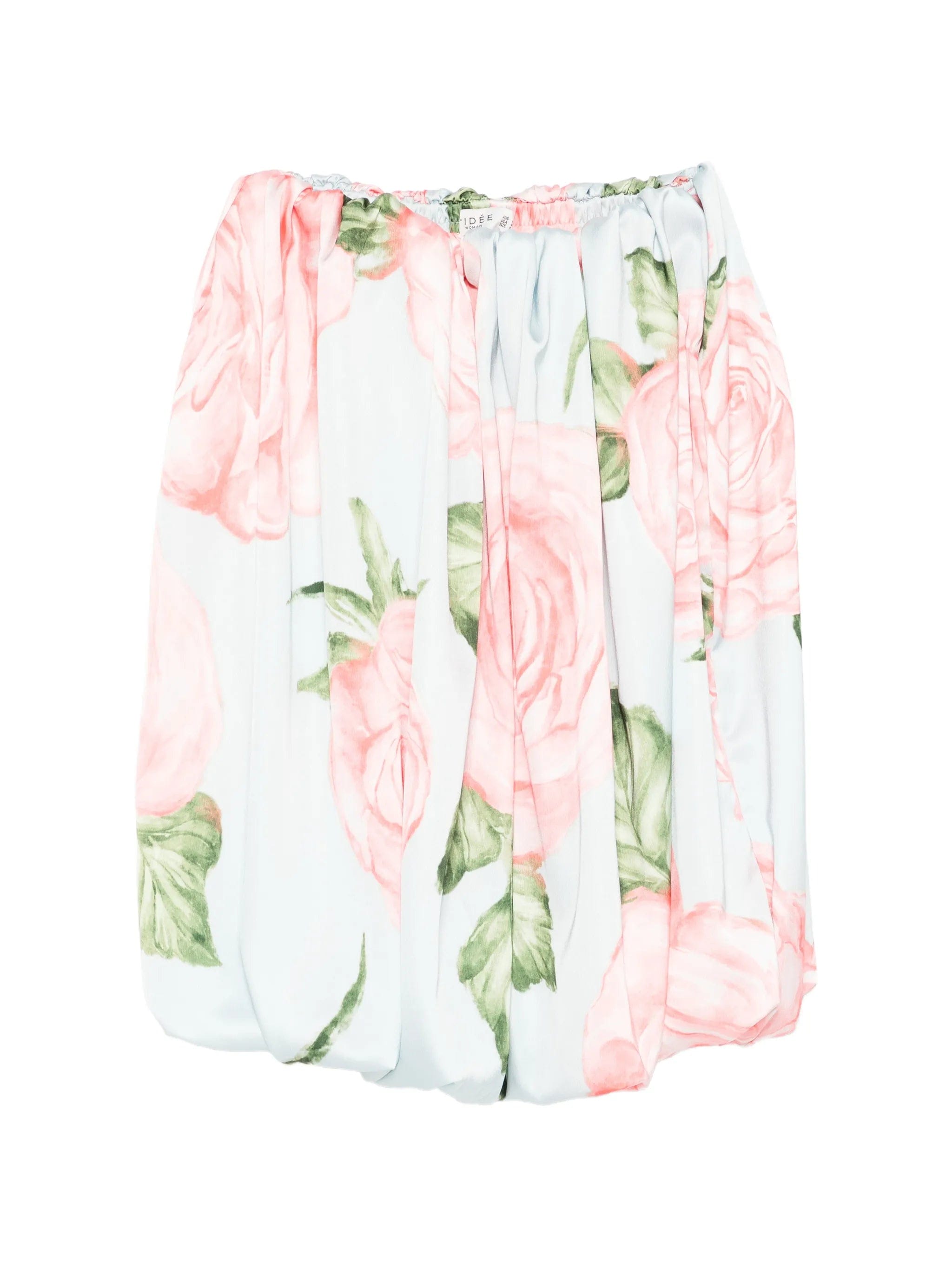 L'IDÉE floral strapless mini dress