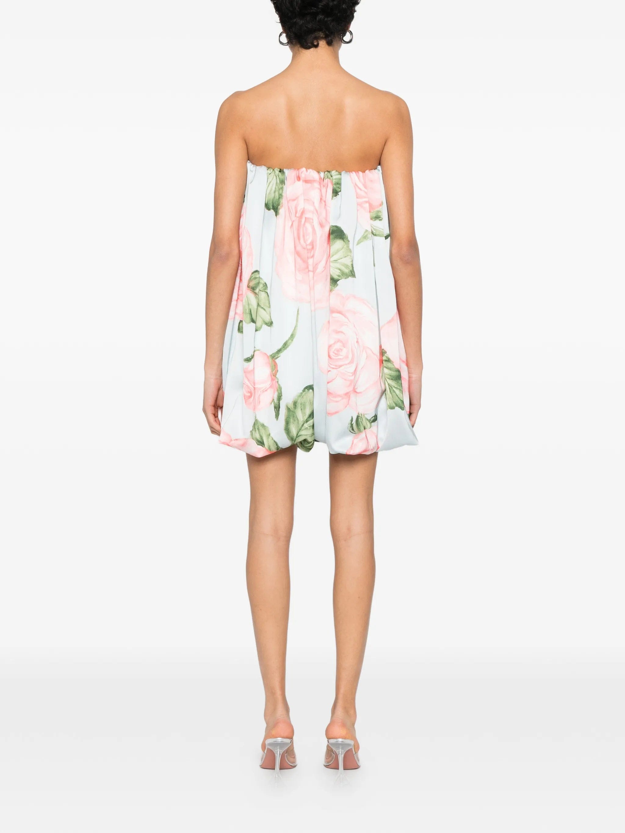 L'IDÉE floral strapless mini dress