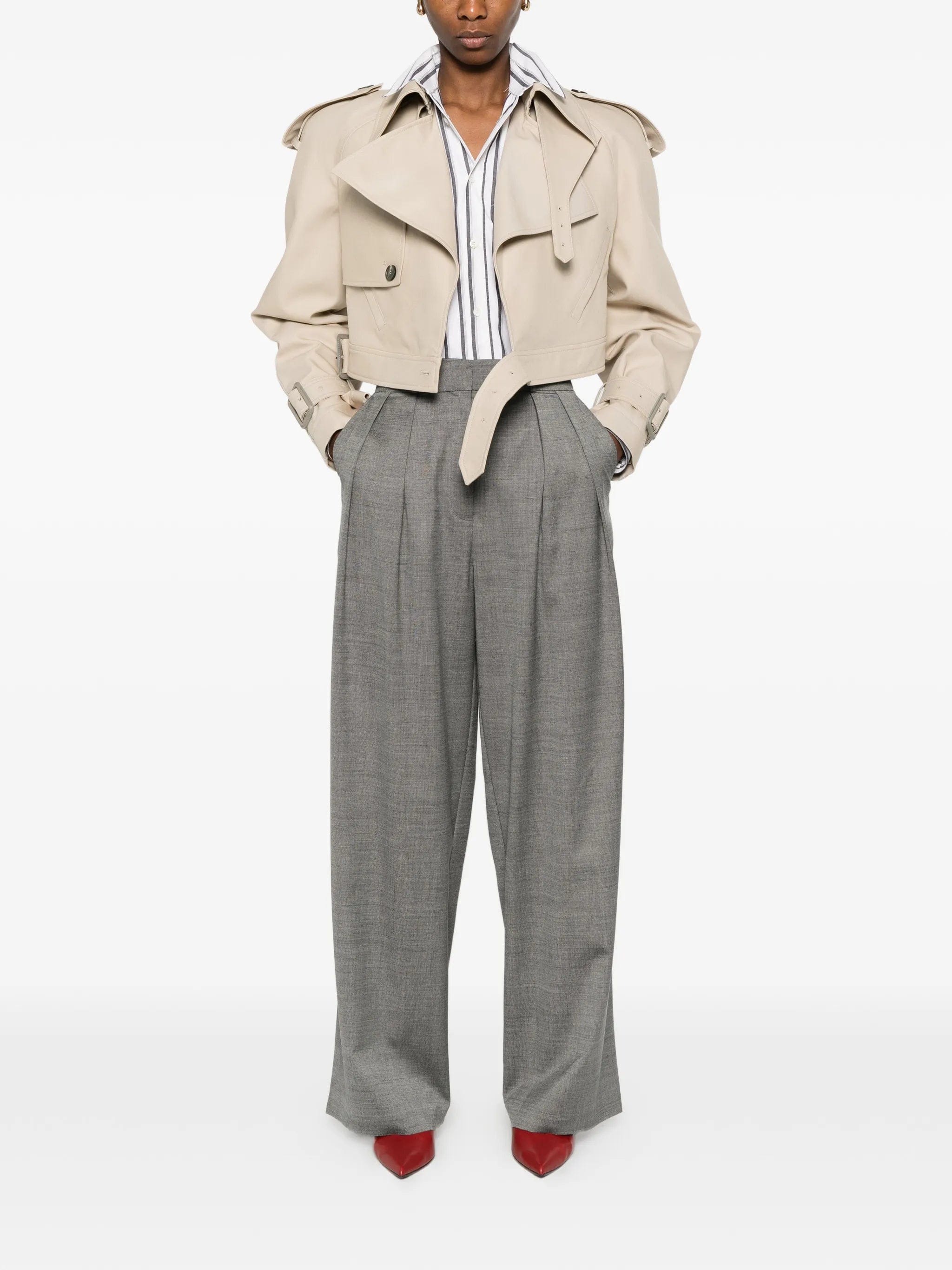 The Frankie Shop pleated straight trousers