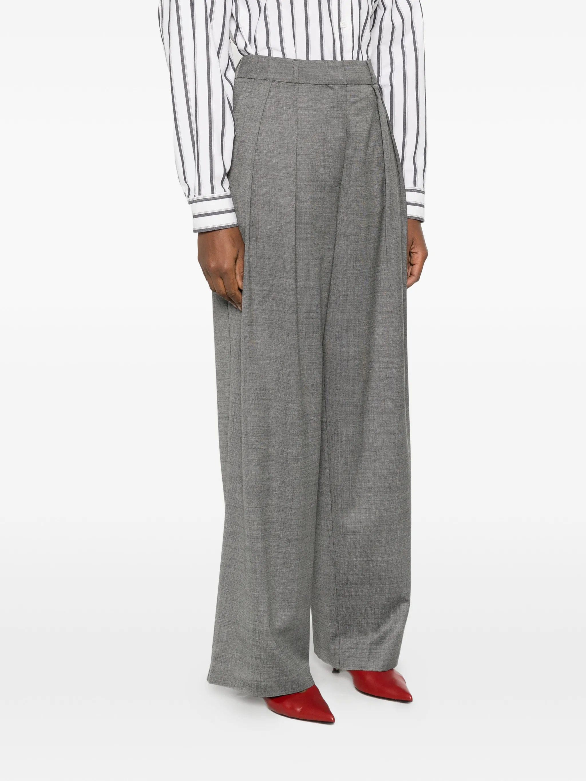 The Frankie Shop pleated straight trousers