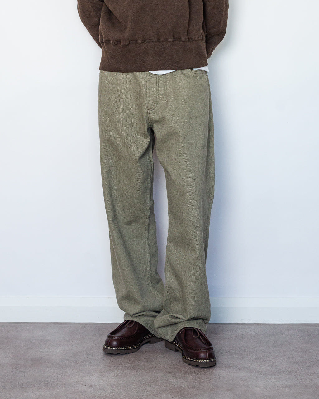 Norse Projects Korshavn Relaxed 5 Pocket Resist Dye Twill - Vetiver