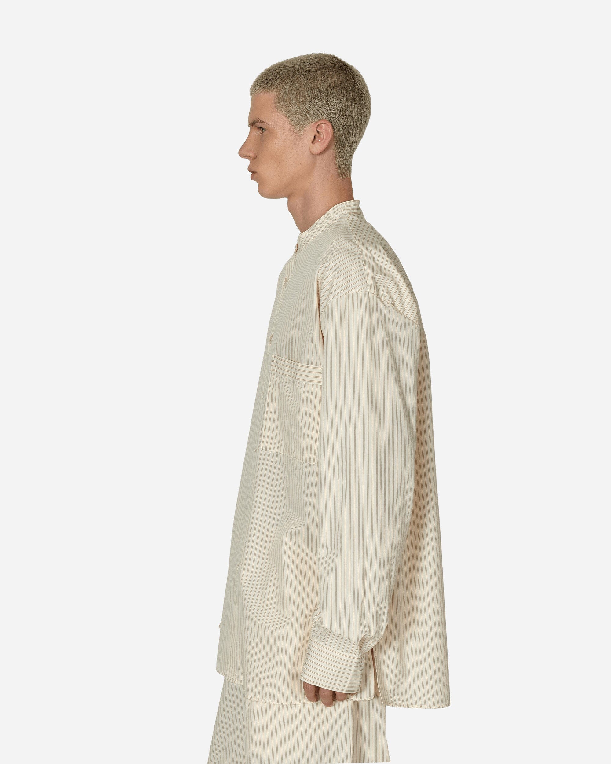 Tekla Birkenstock Stripes Longsleeve Shirt Wheat
