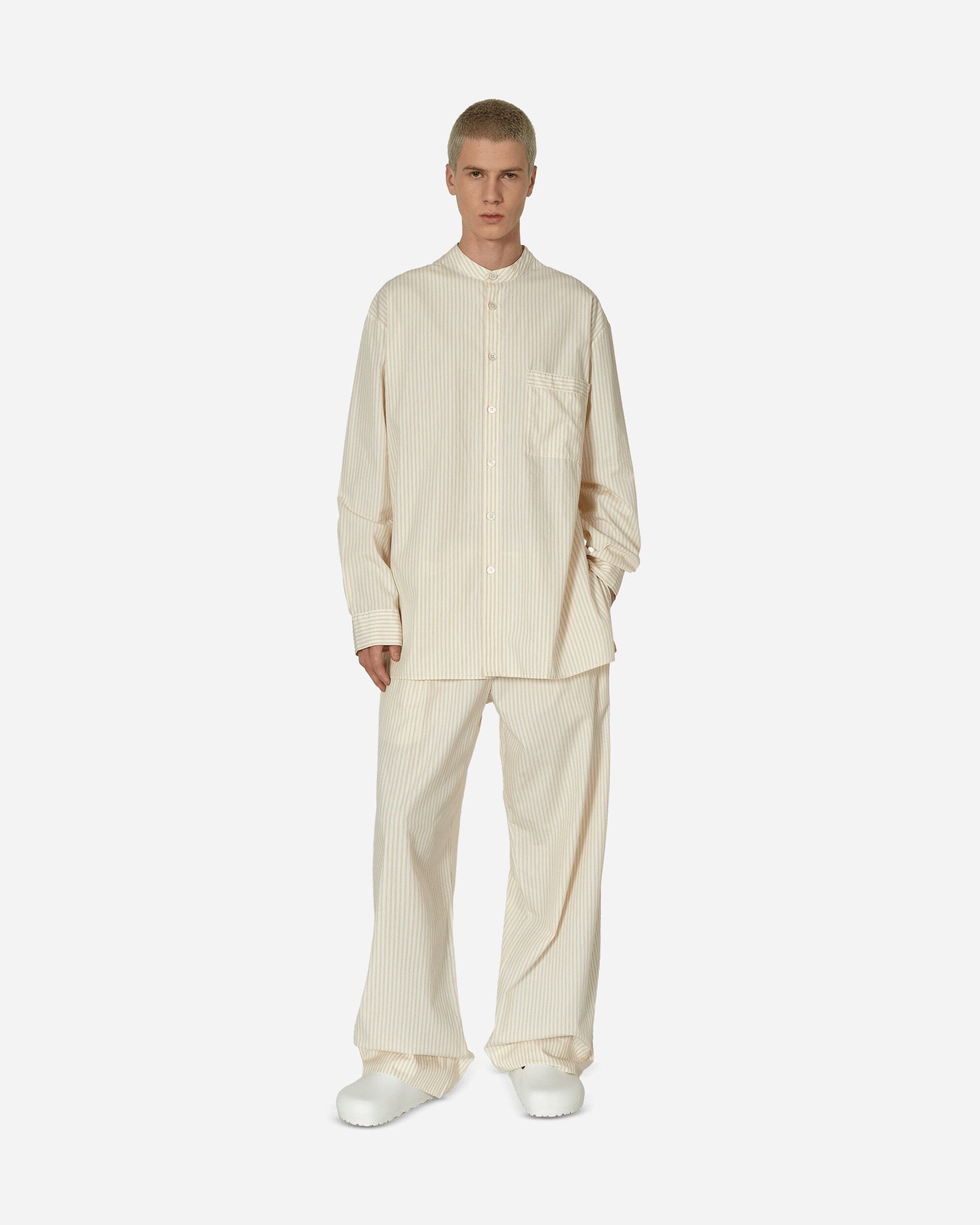 Tekla Birkenstock Stripes Longsleeve Shirt Wheat
