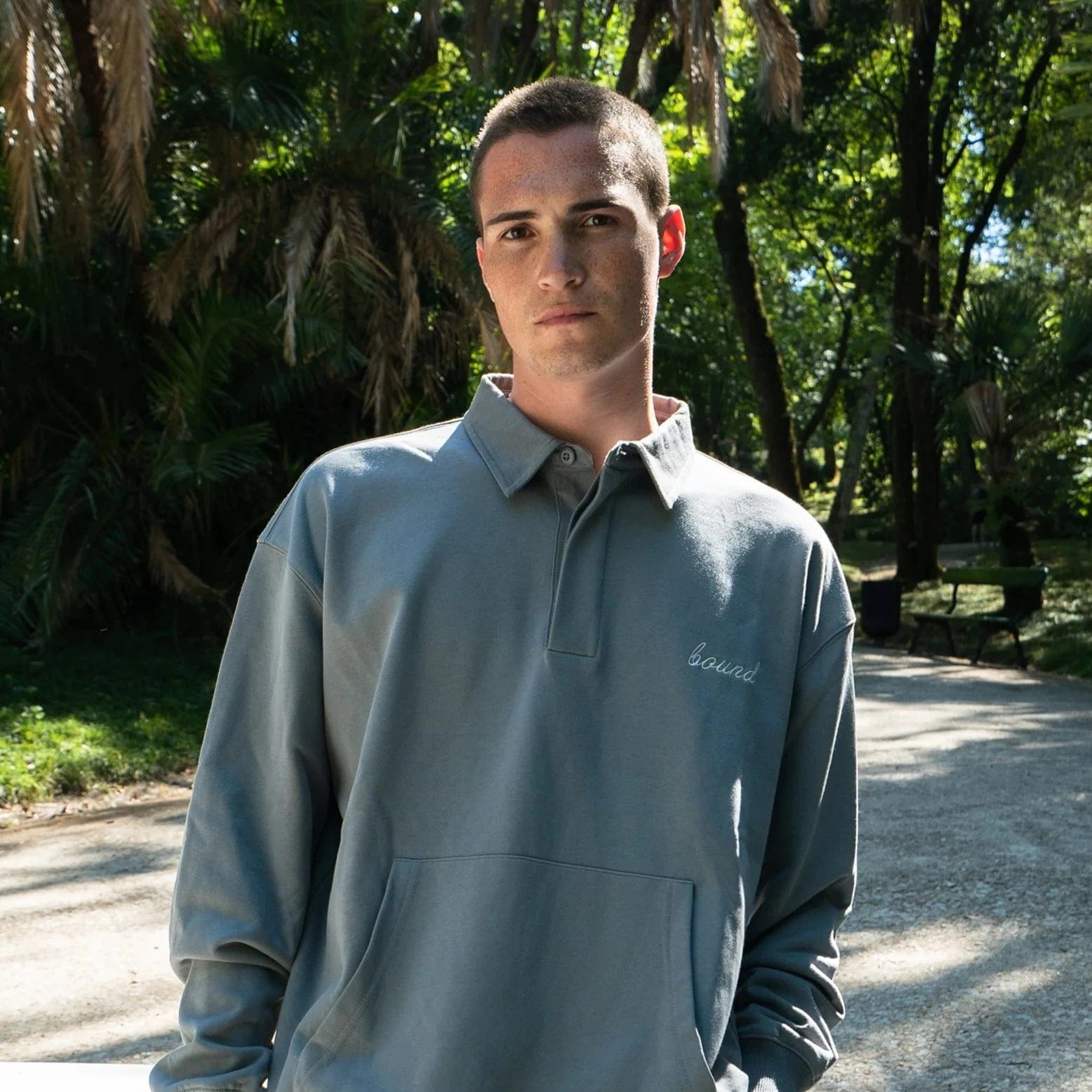 Bound Sage Grey Rugby Polo