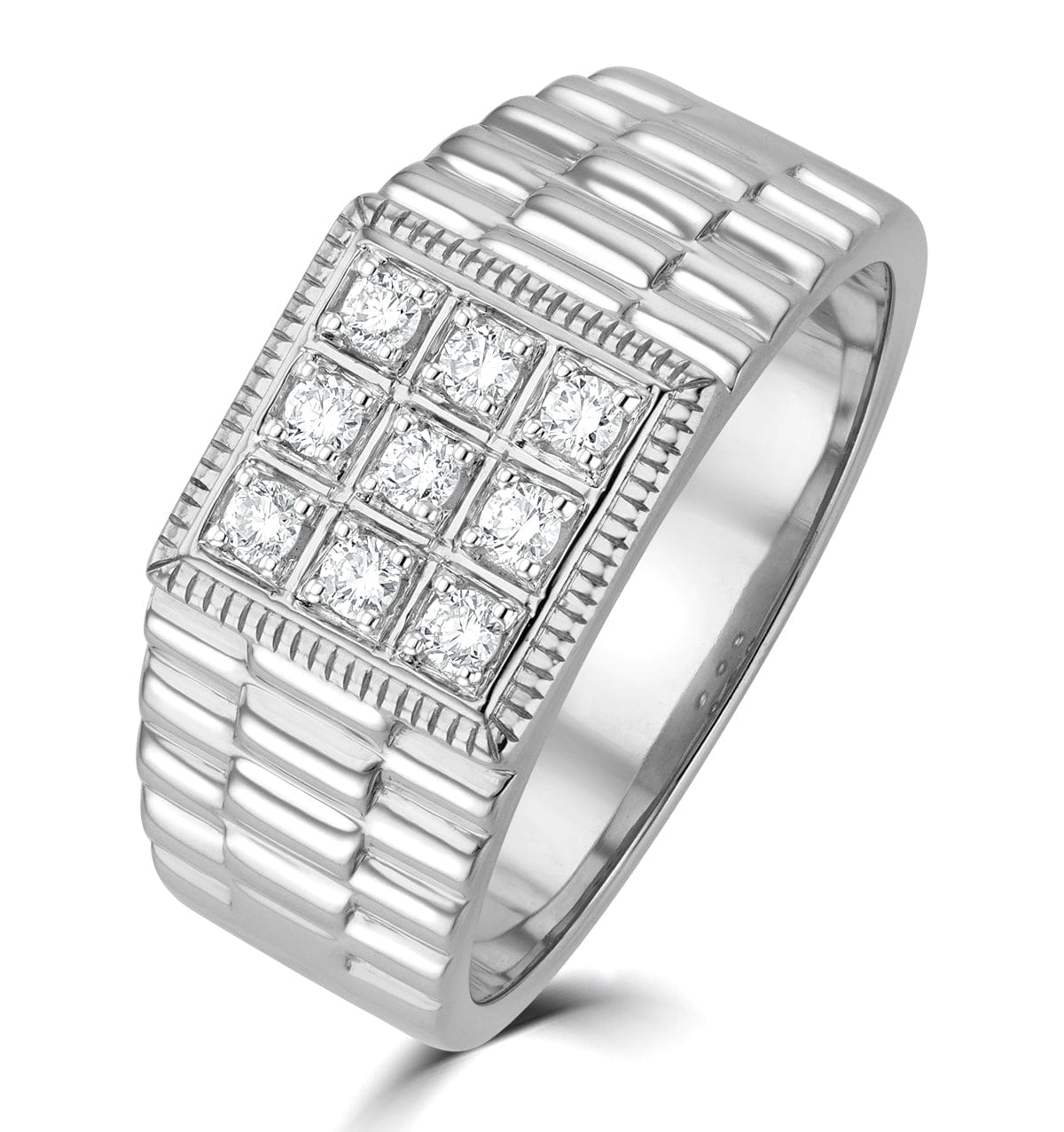 Diamond Mens Lab Diamond Design Ring 0.25ct H/Si in Sterling Silver