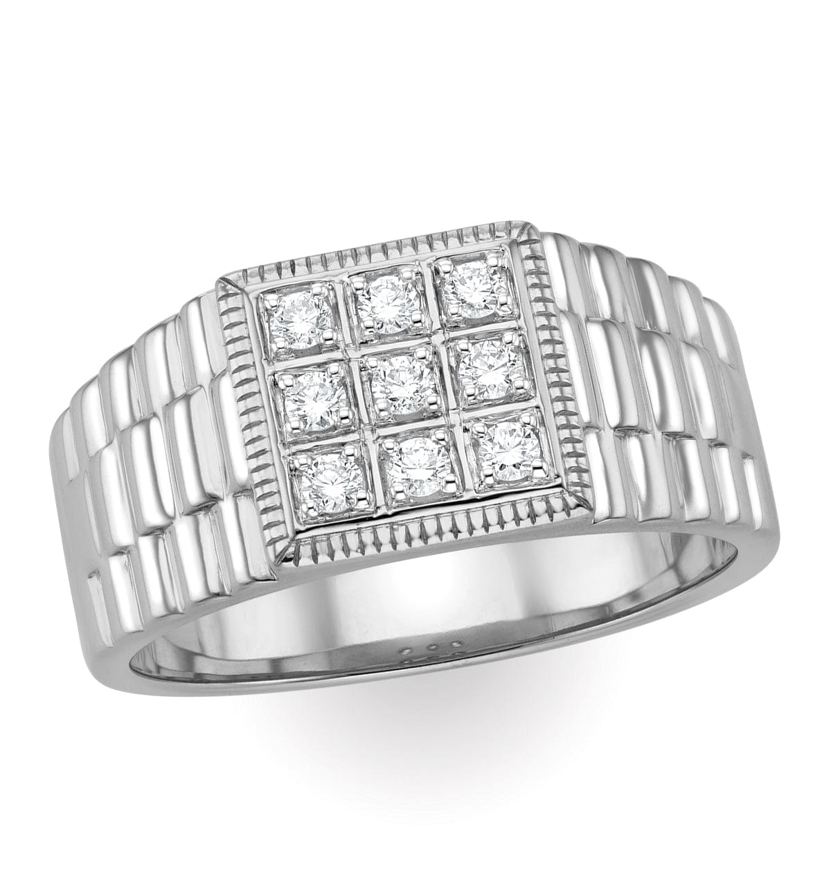 Diamond Mens Lab Diamond Design Ring 0.25ct H/Si in Sterling Silver