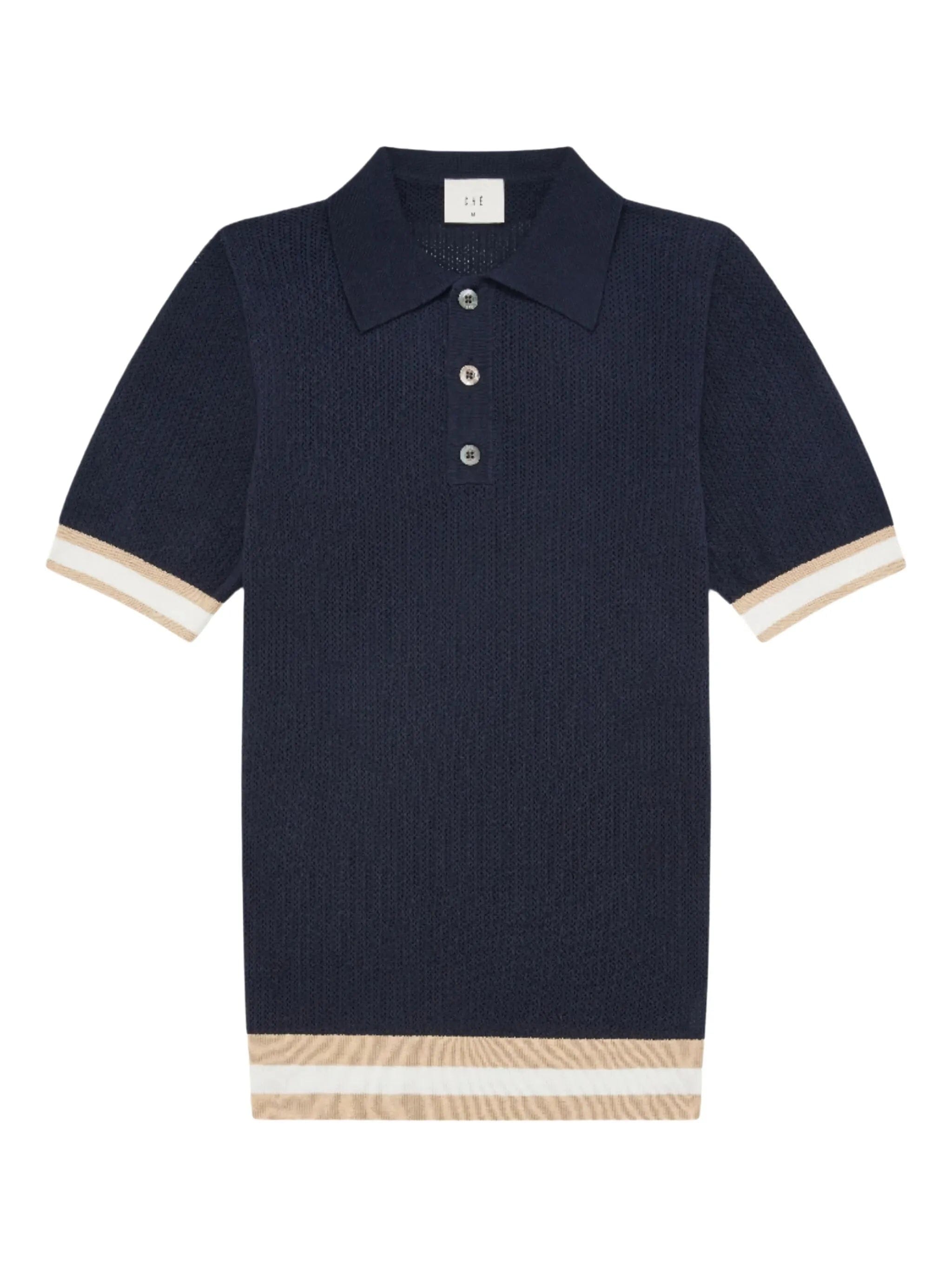 CHÉ ribbed - knit polo shirt