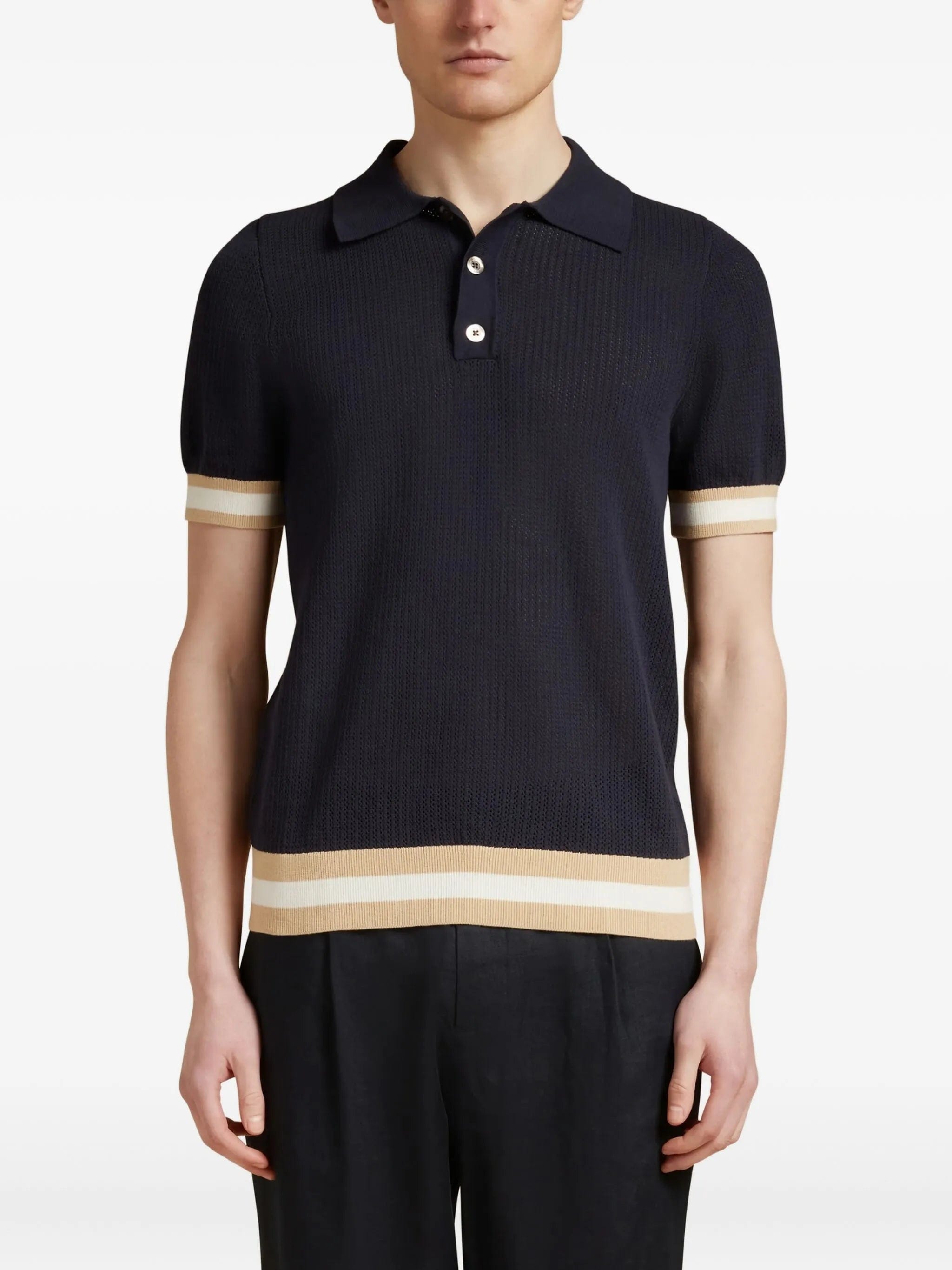 CHÉ ribbed - knit polo shirt
