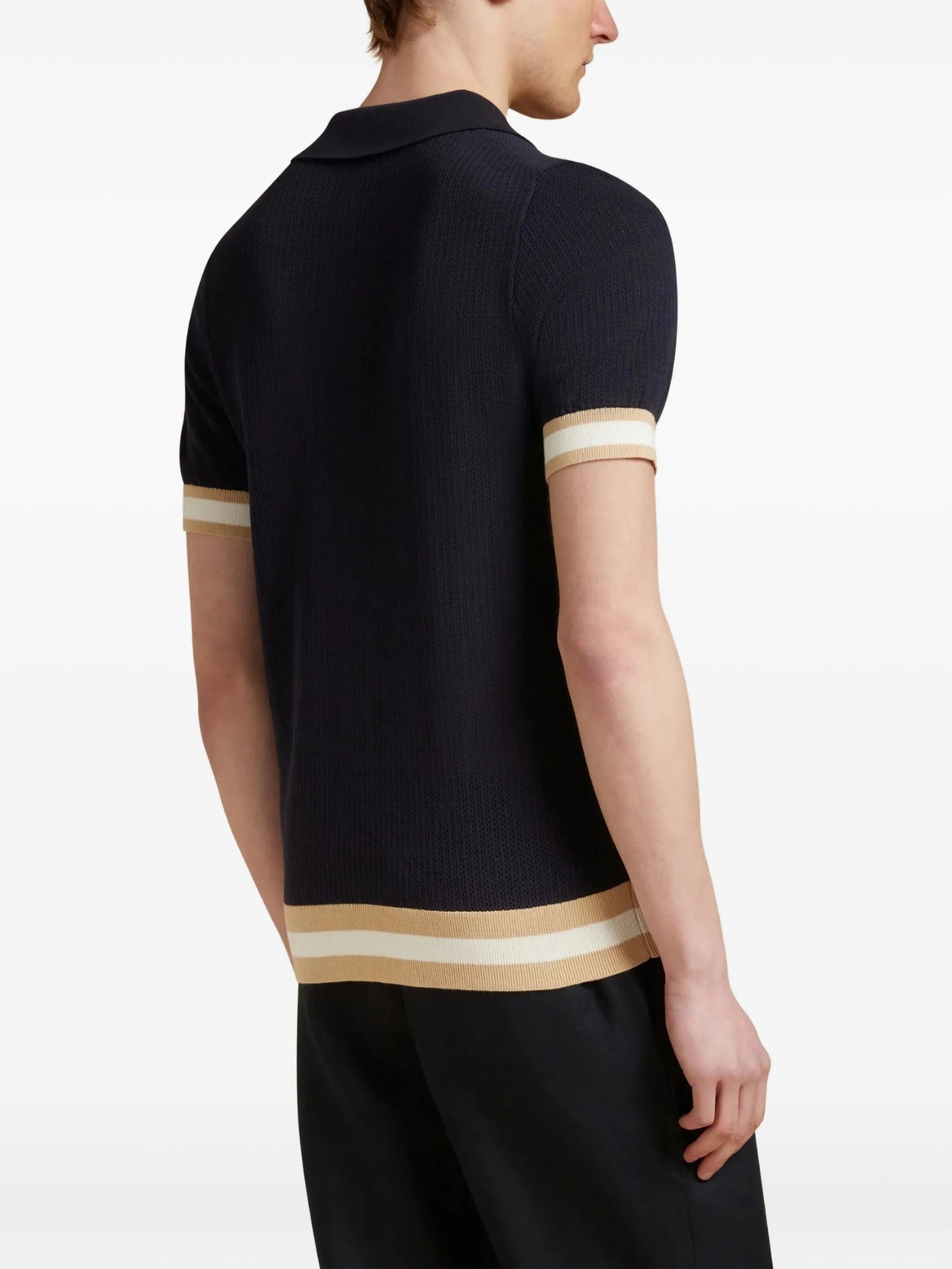 CHÉ ribbed - knit polo shirt