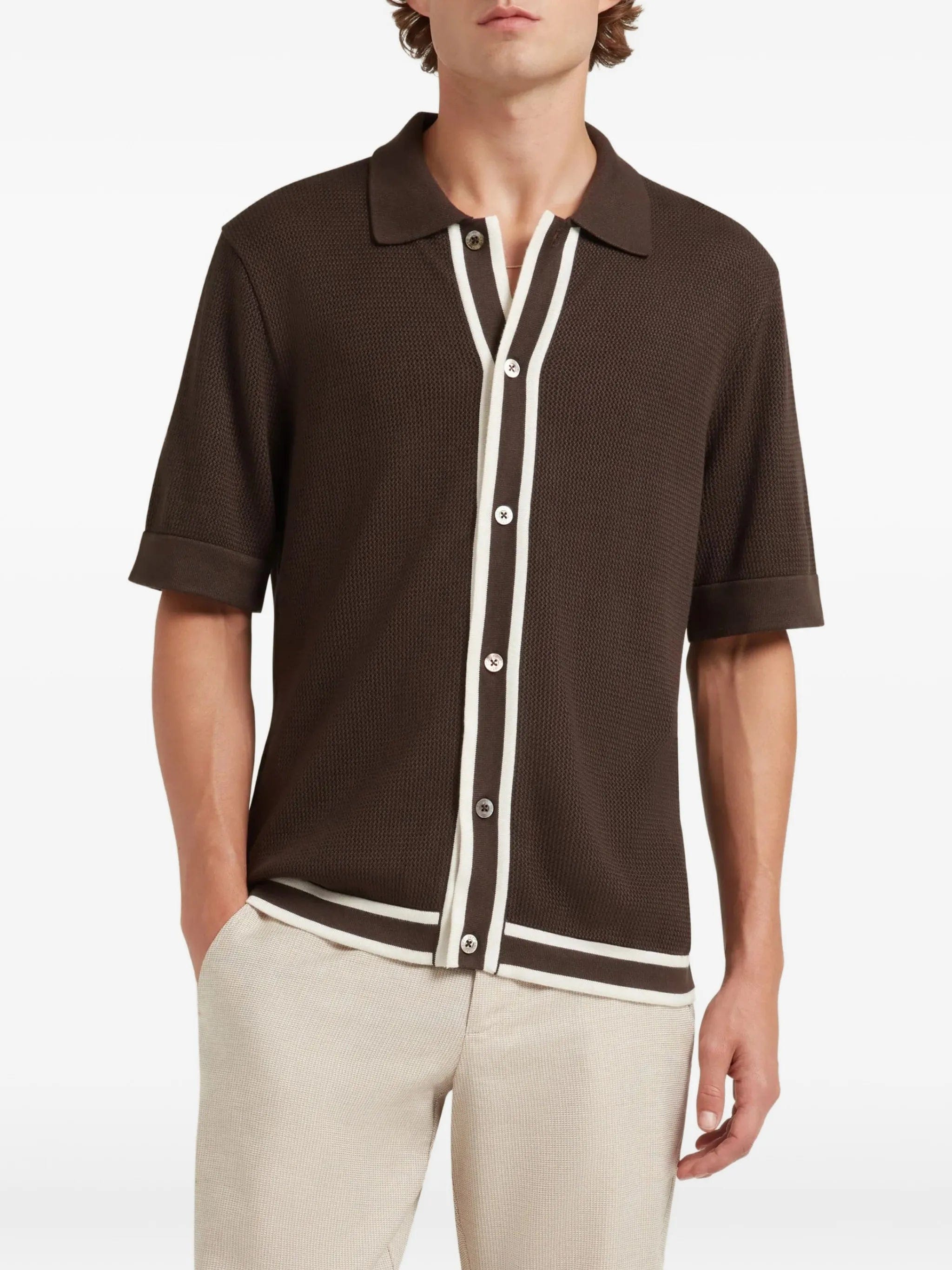 CHÉ Jorge striped - trim polo shirt