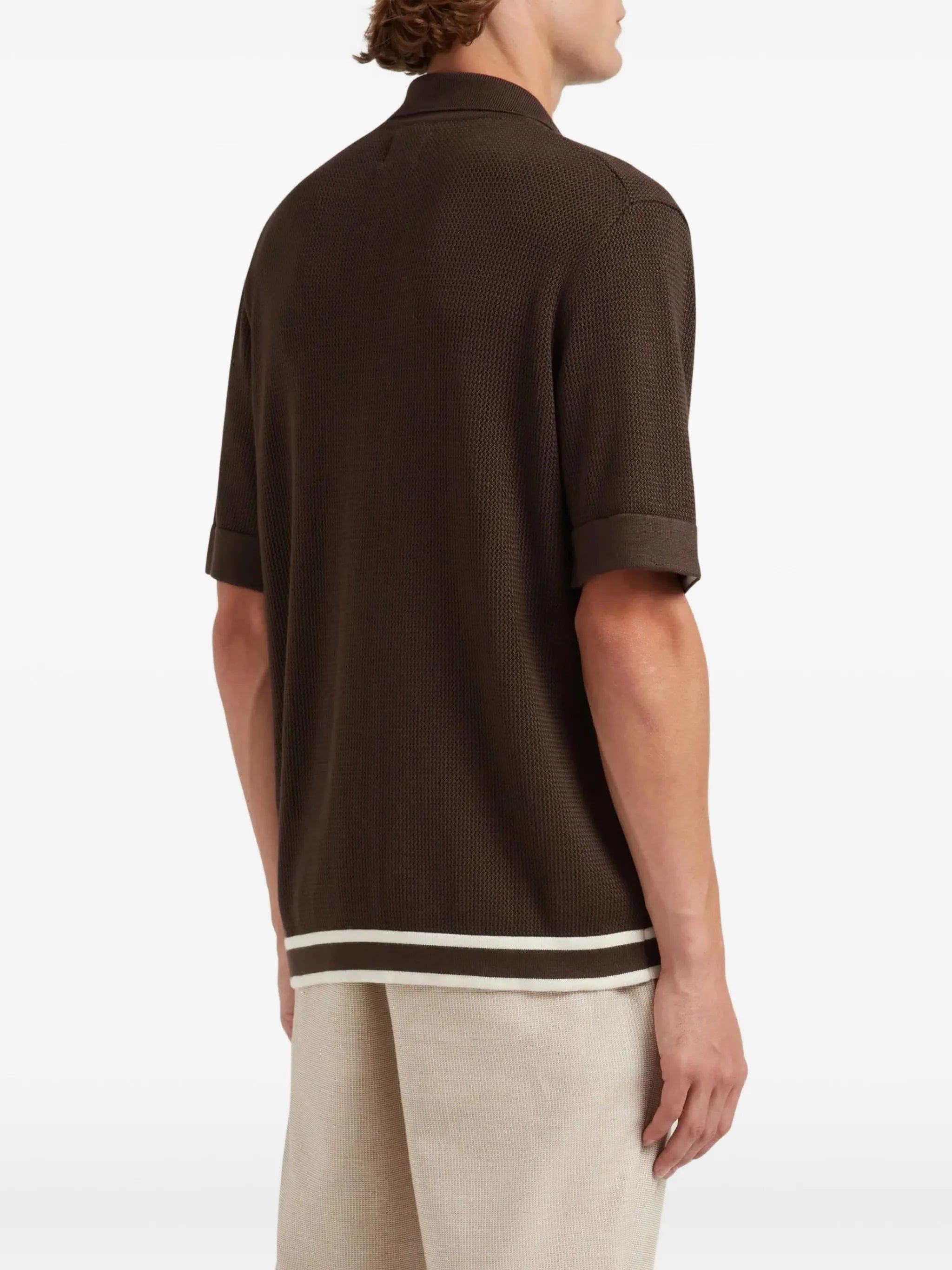 CHÉ Jorge striped - trim polo shirt