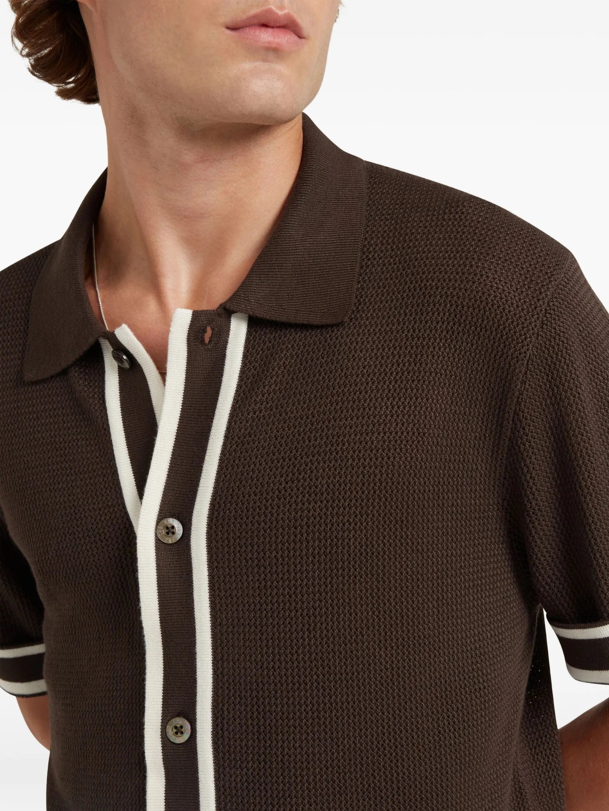 CHÉ Jorge striped - trim polo shirt