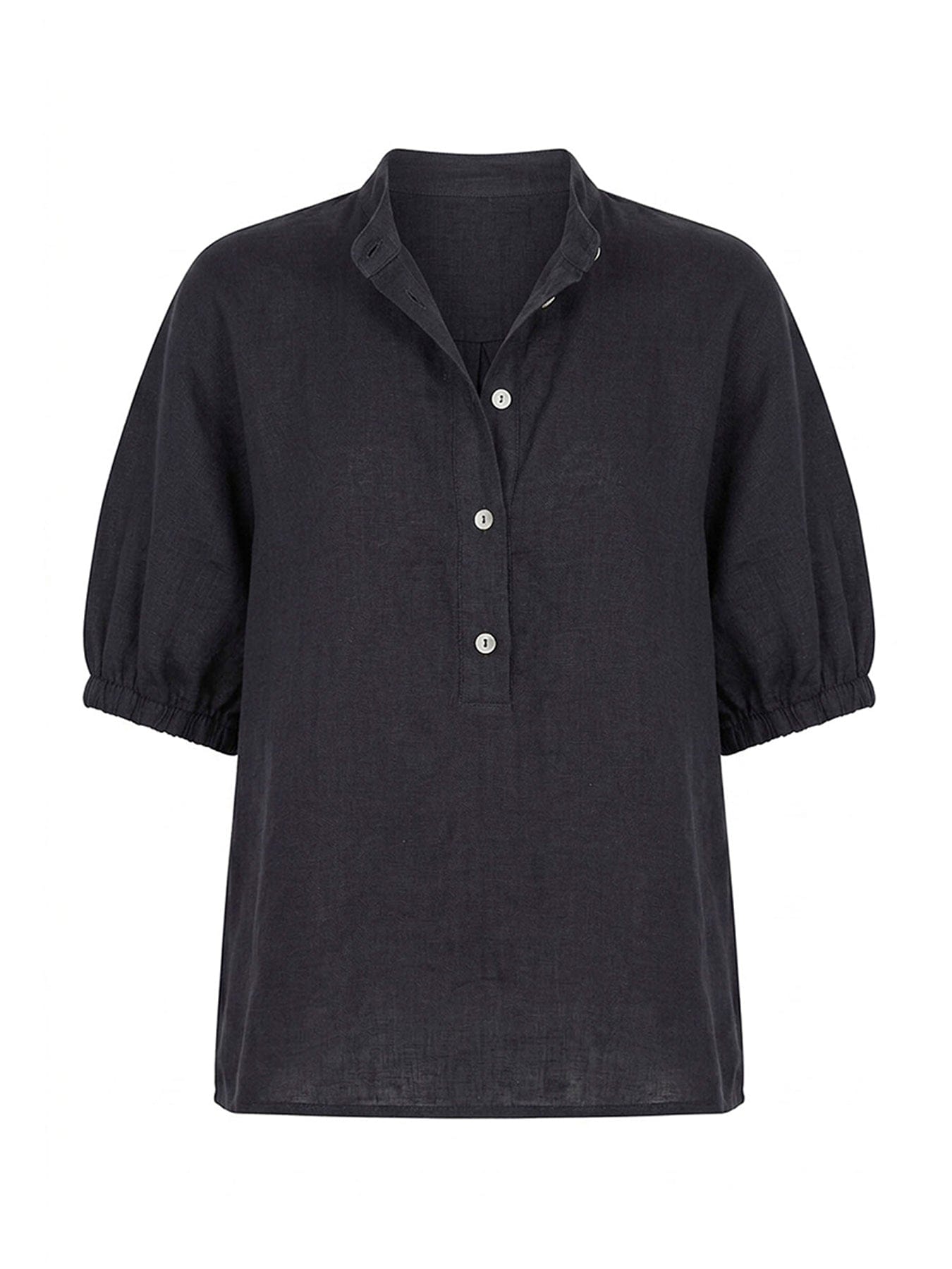 James Lakeland Relaxed Fit Linen Blouse Blue
