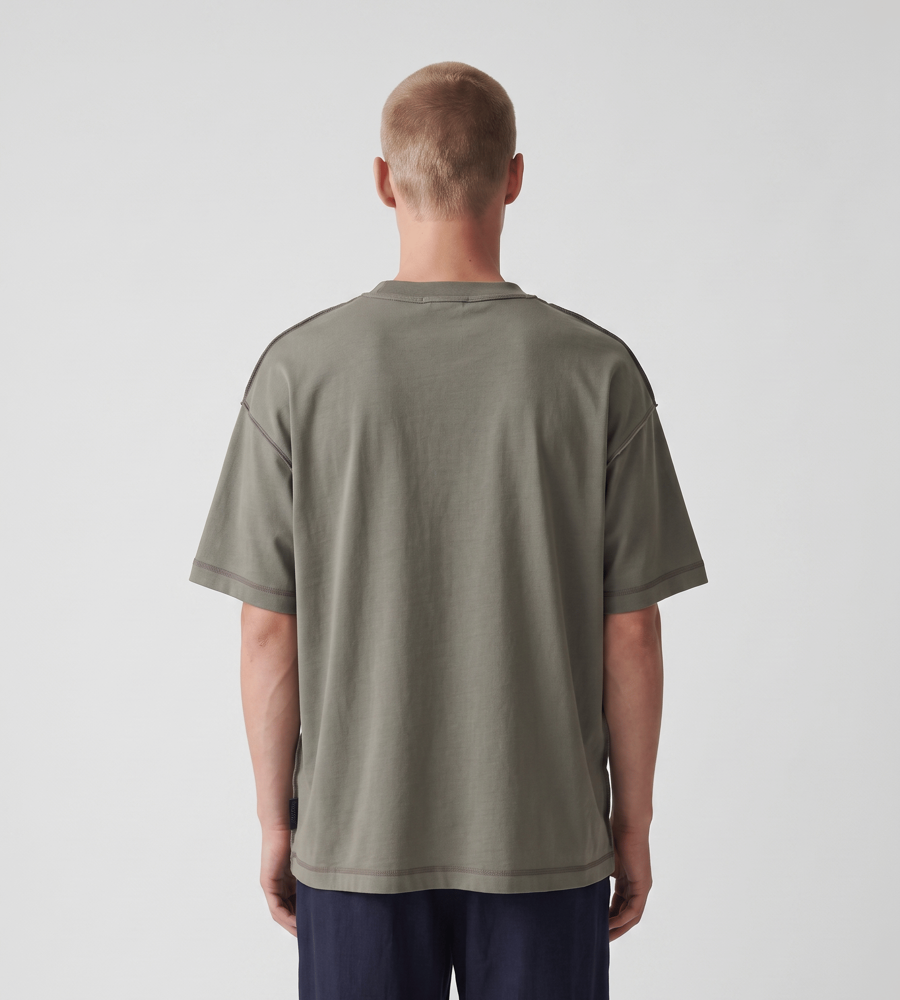 Baskèts Reversed Garment Dye T - Shirt Olive