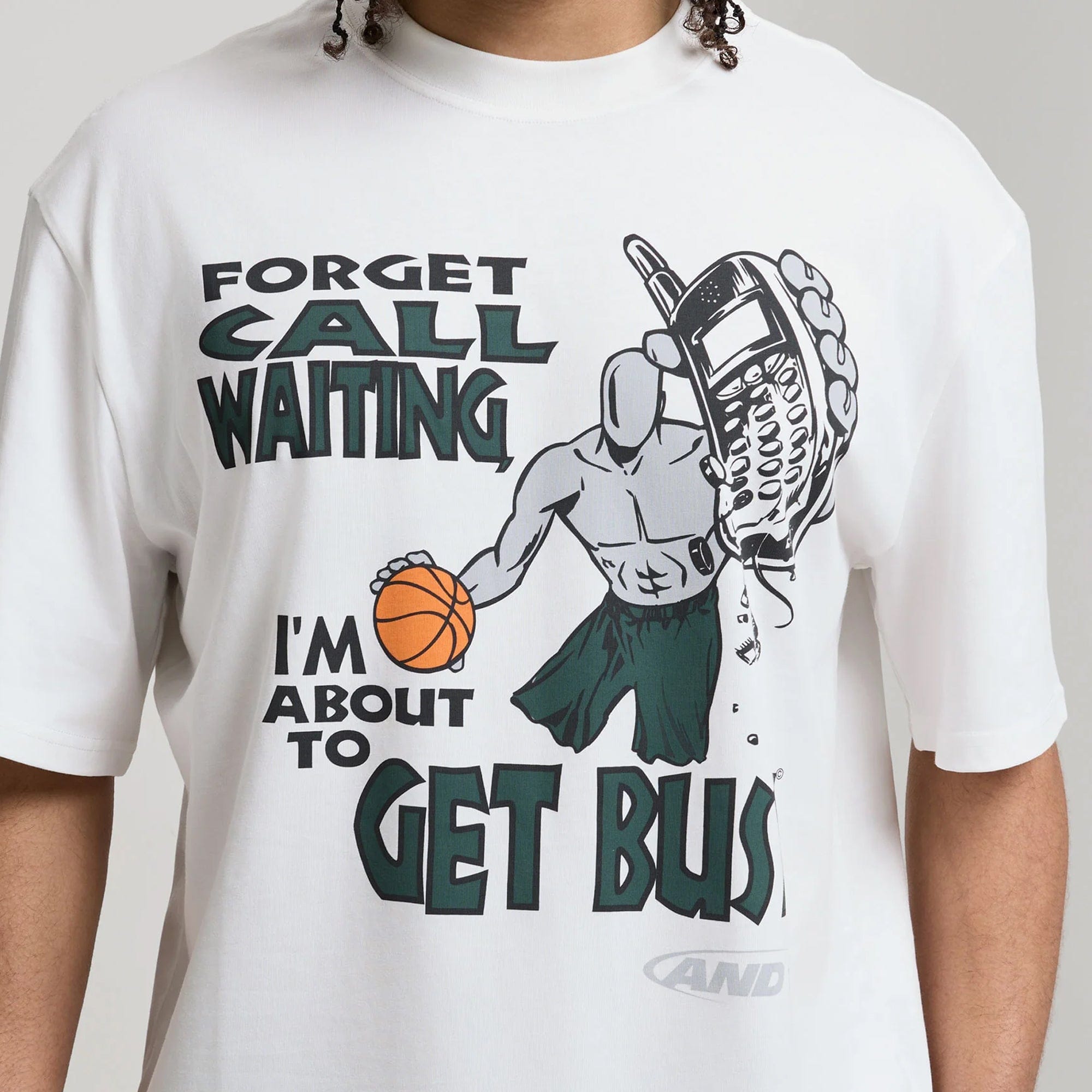 AND1 Mens Get Busy Trash Talk Oversized Graphic T-Shirt